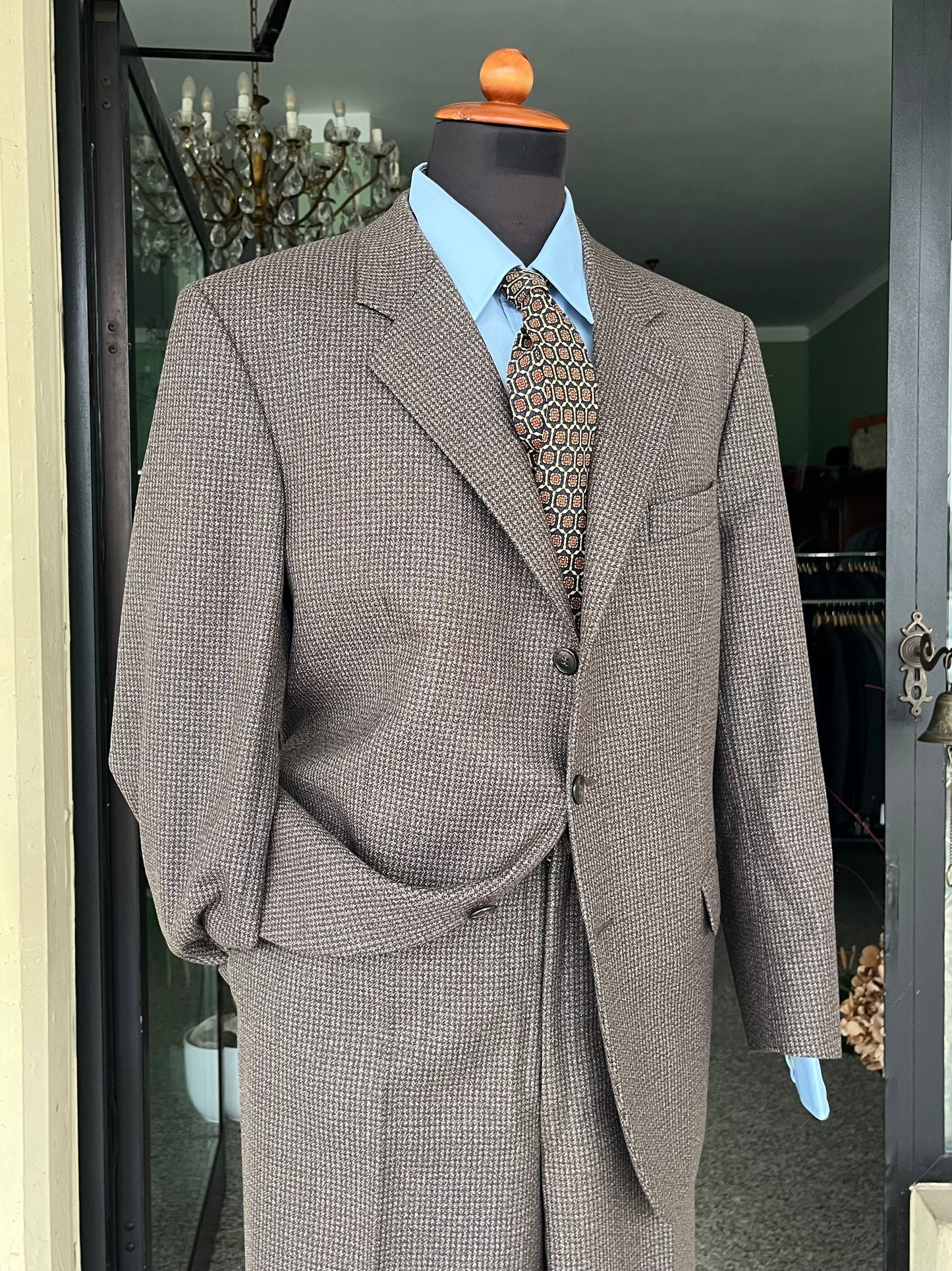 Completo anni '70 tweed tg. 56 drop 4
