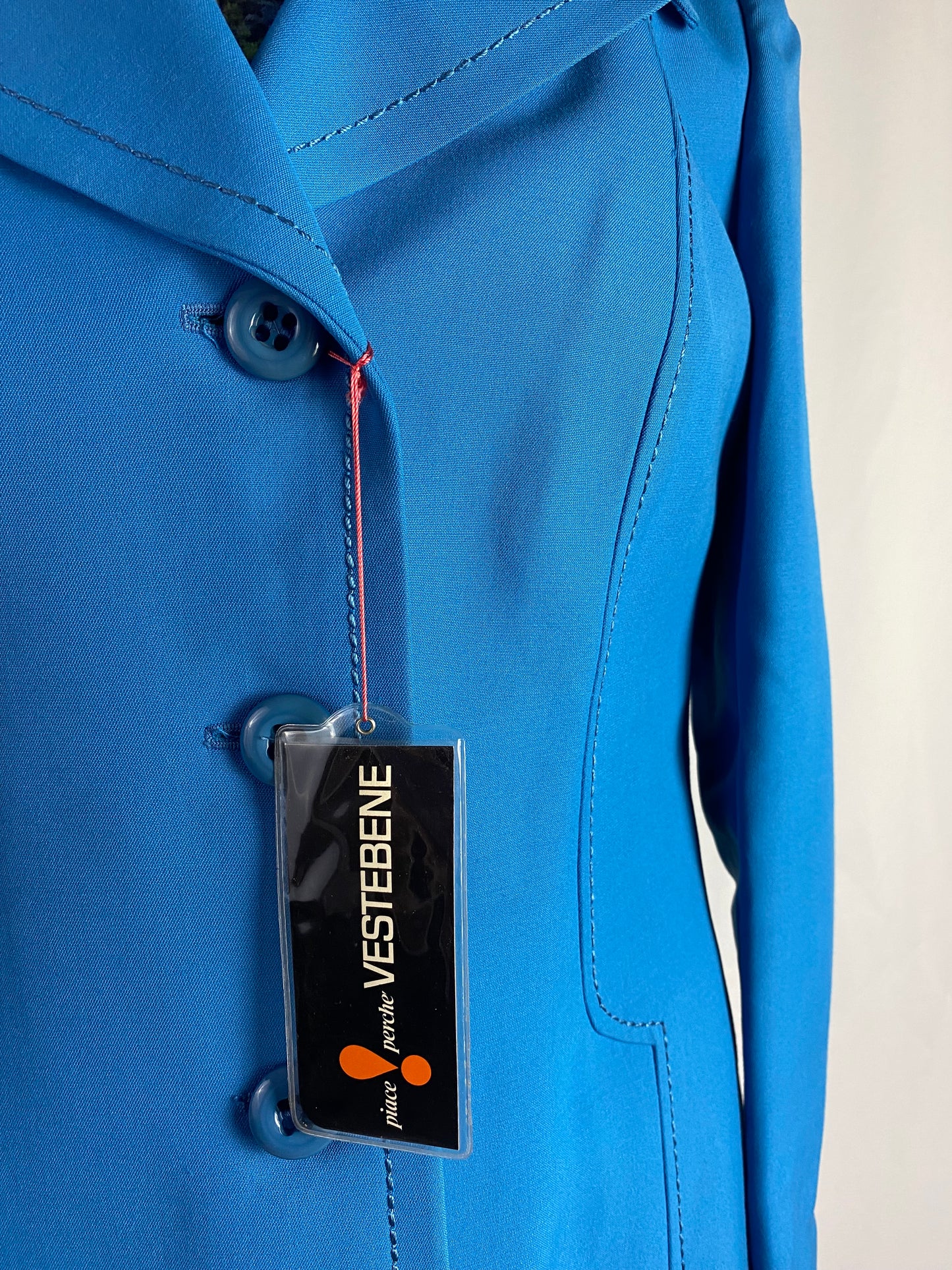 Cappotto anni ‘70 azzurro - nuovo fondo di magazzino - TG. 40/42