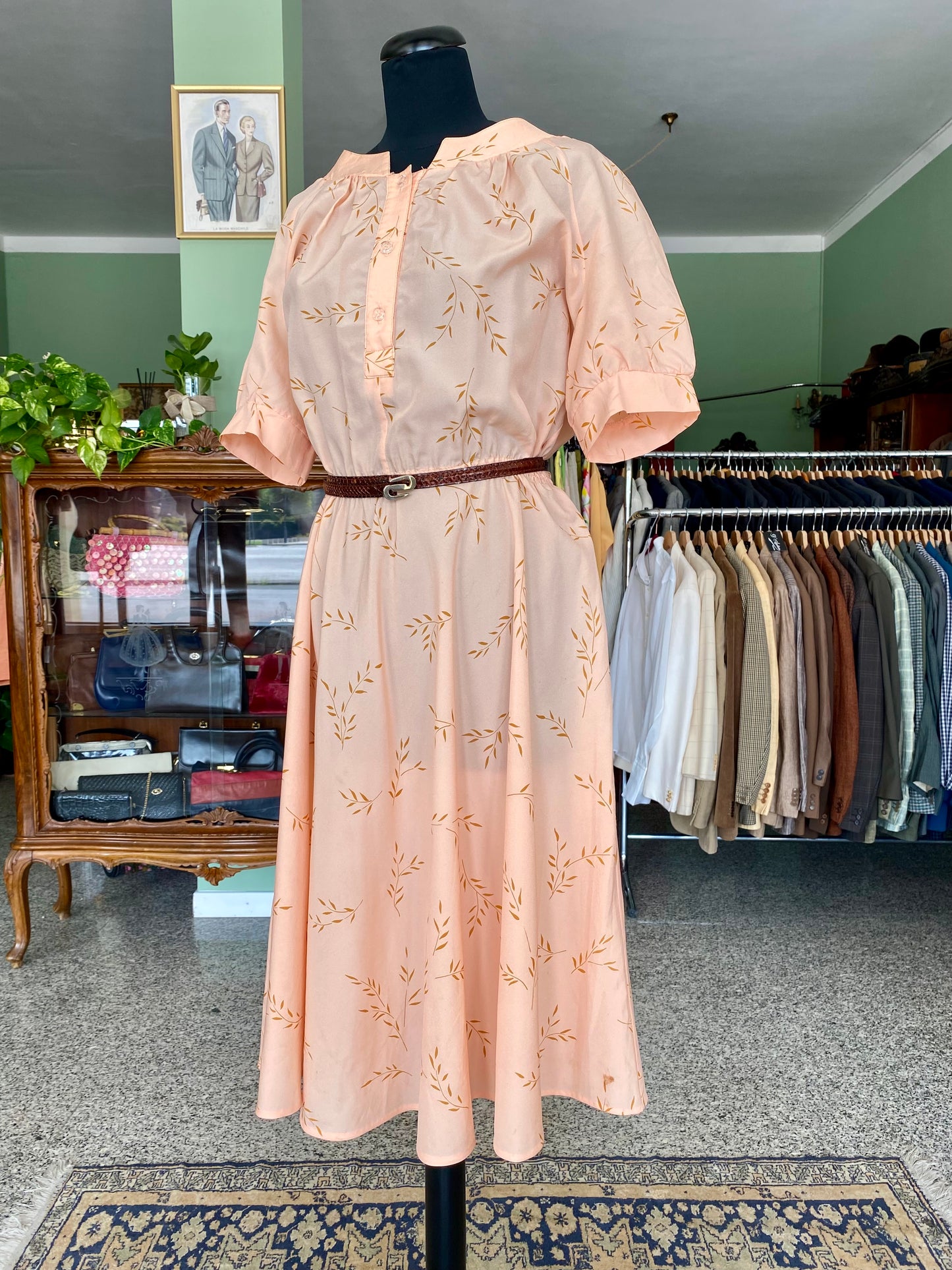 Abito anni ‘70 color pesca - TG. 44 circa