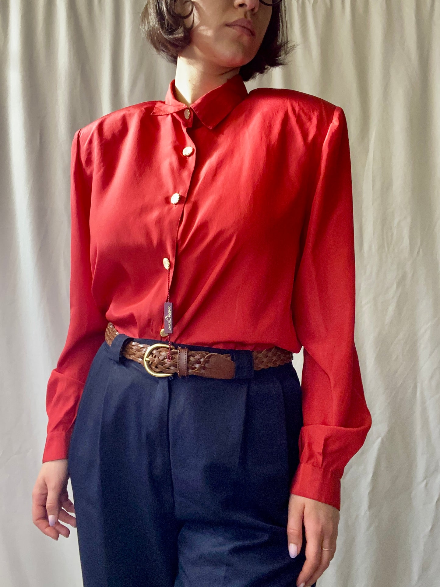 Camicia classica rossa seta - TG. 42/44