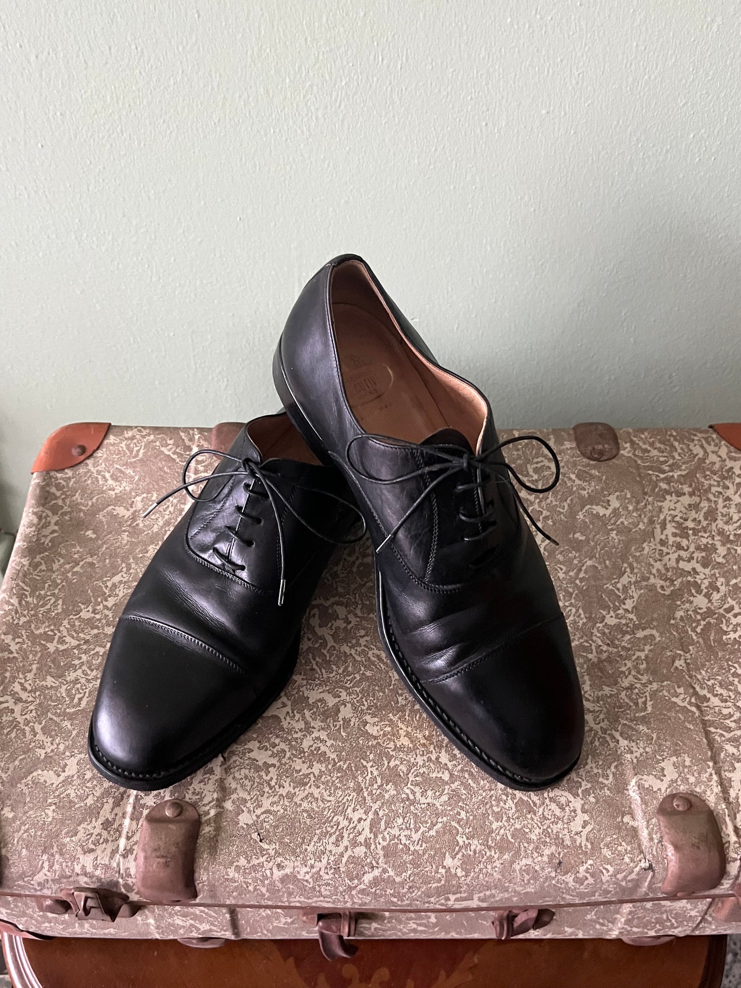 Scarpe oxford pelle nera tg. 41-42