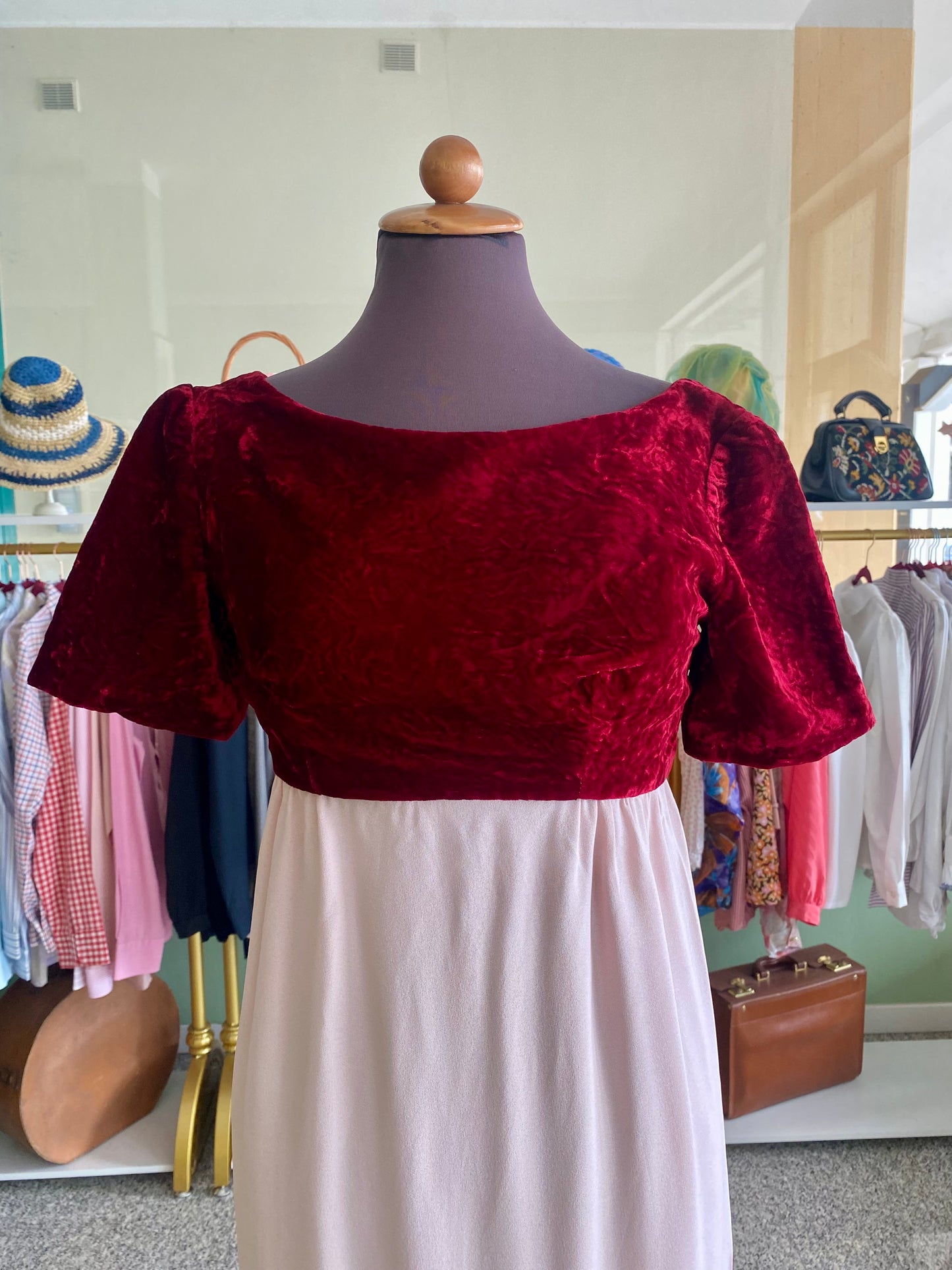 Abito anni ‘70 rosa e Borgogna - TG. 38