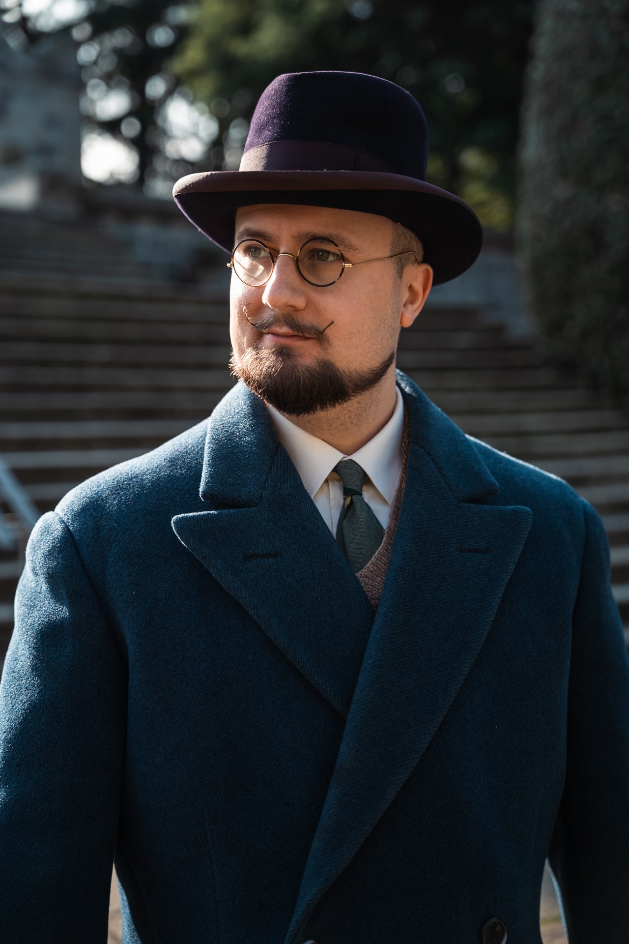 Cappotto doppiopetto anni '40 tg. 52-54