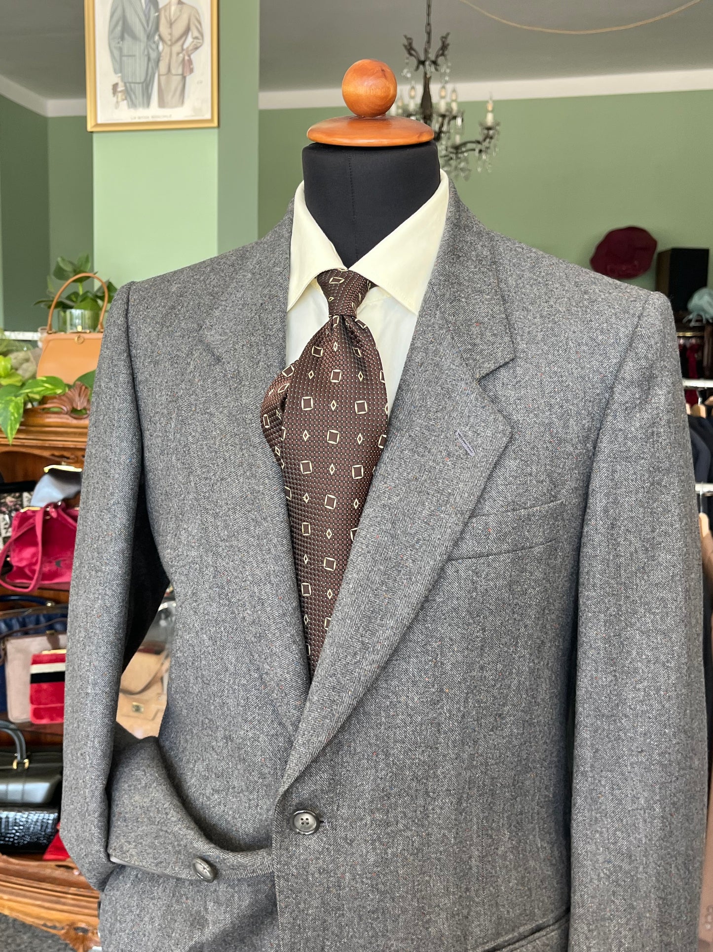 Completo anni '80 tweed tg. 46-48