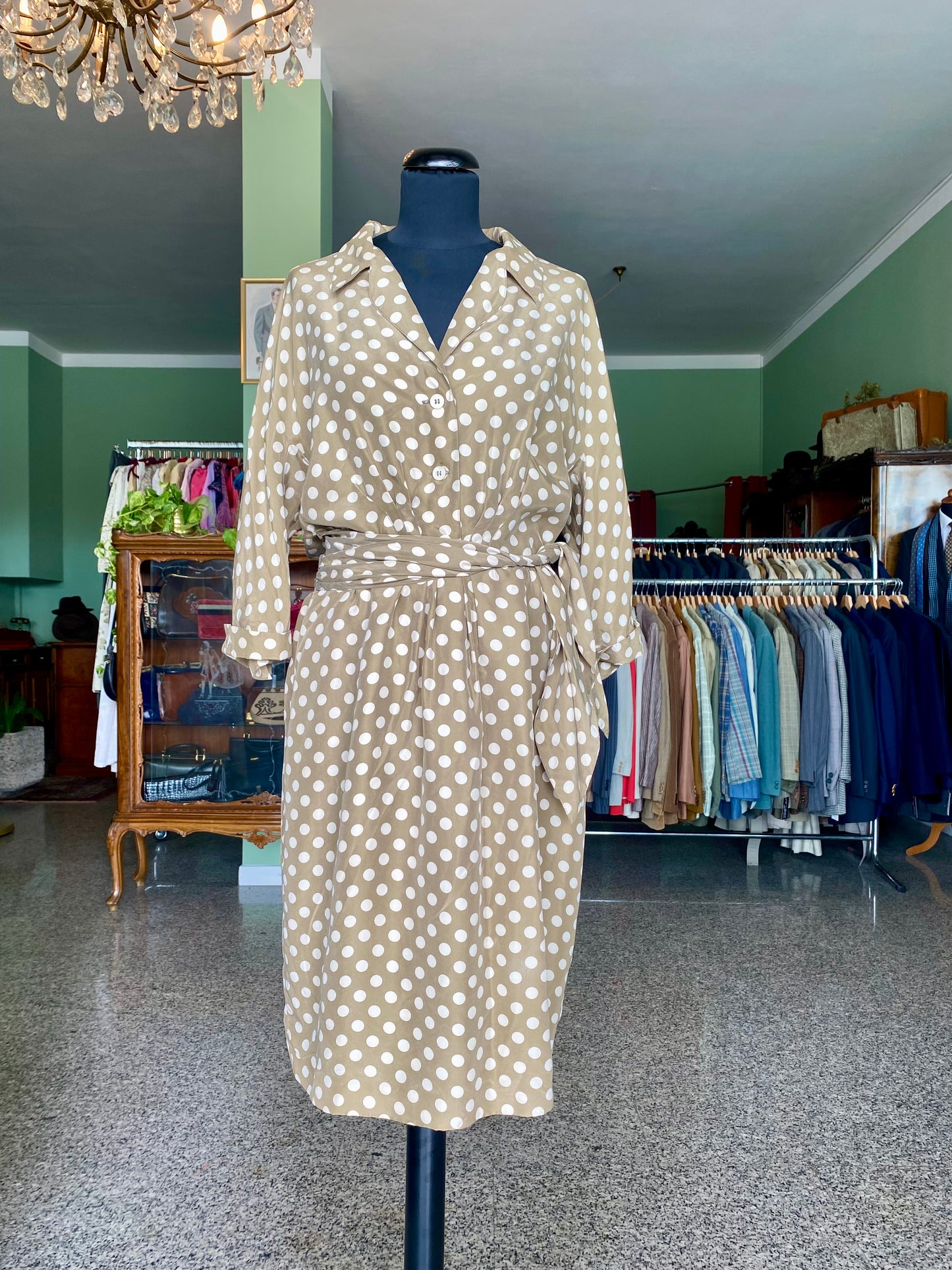 Abito in seta a pois - TG. 46 circa