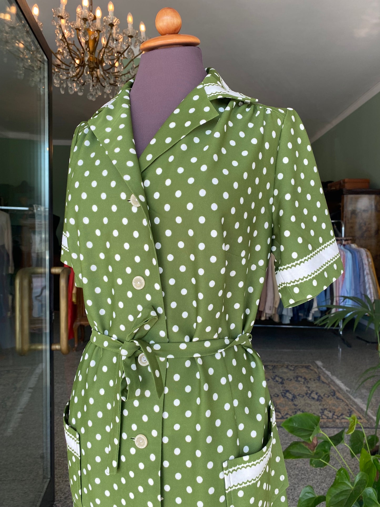 Abito verde a pois - TG. 46/48/50