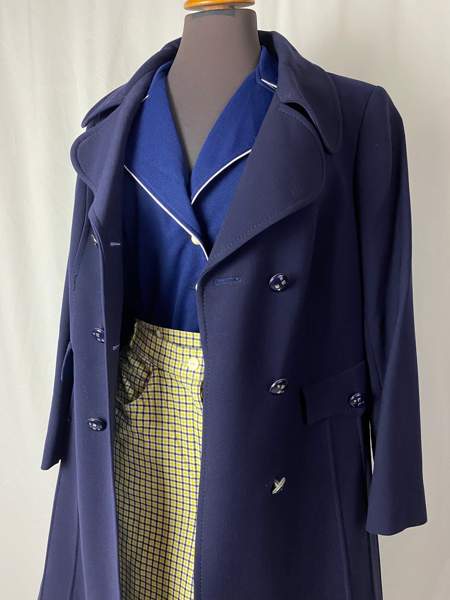 Cappotto anni ‘70 blu navy - TG. 42 circa