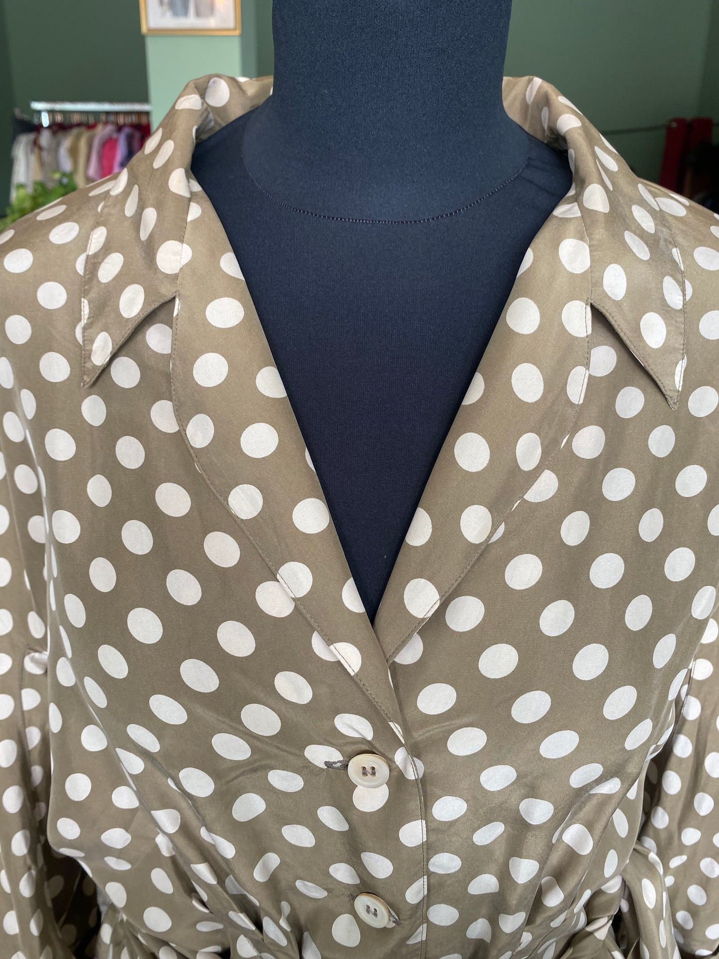 Abito in seta a pois - TG. 46 circa