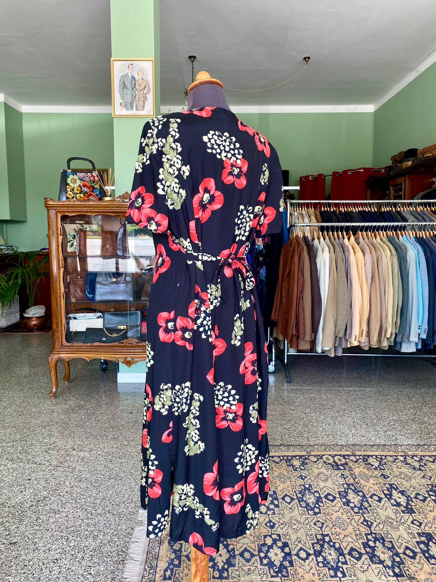 Abito con fiori rossi - TG. 46/48