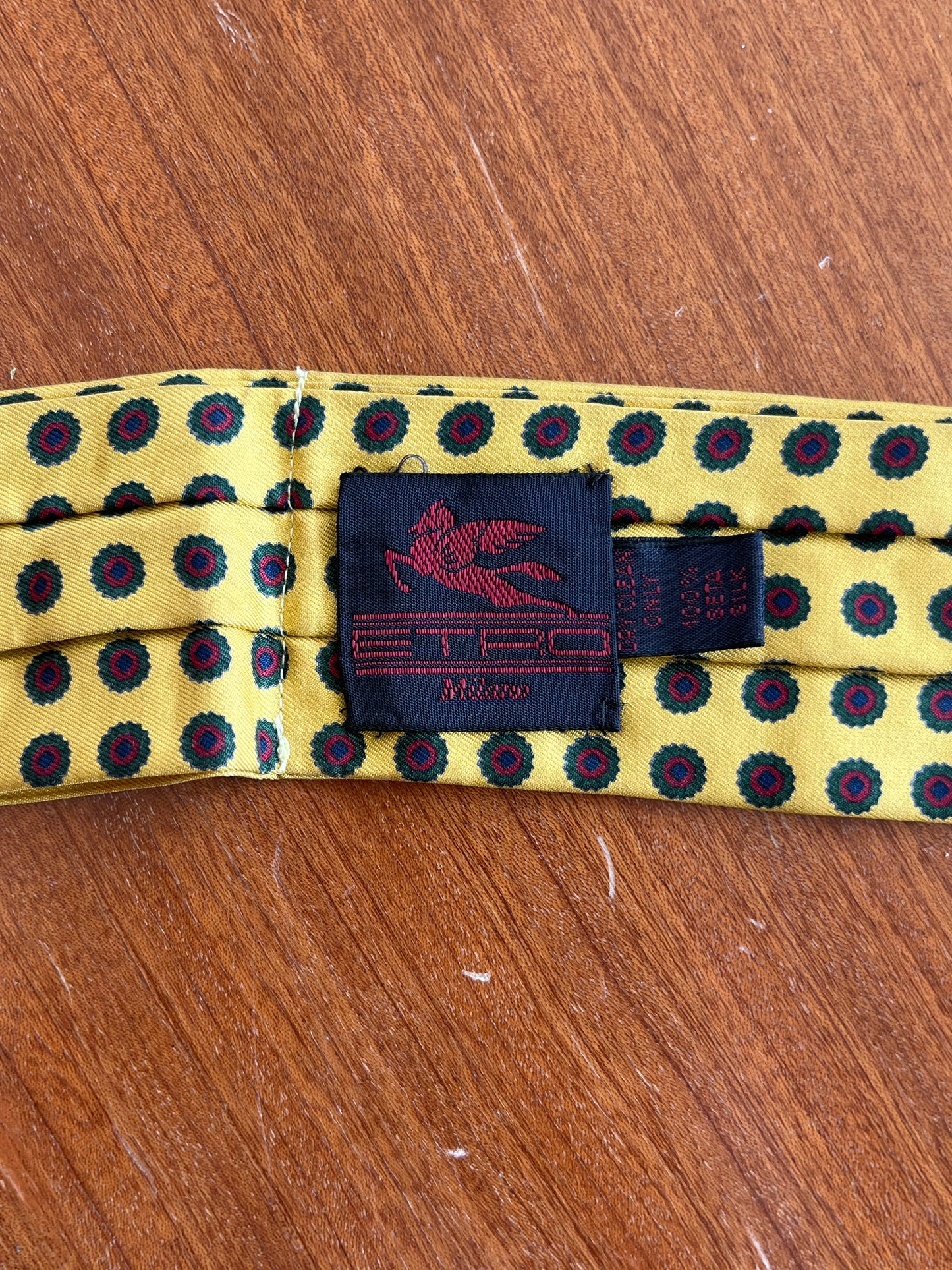 Ascot Etro seta micro-fantasia