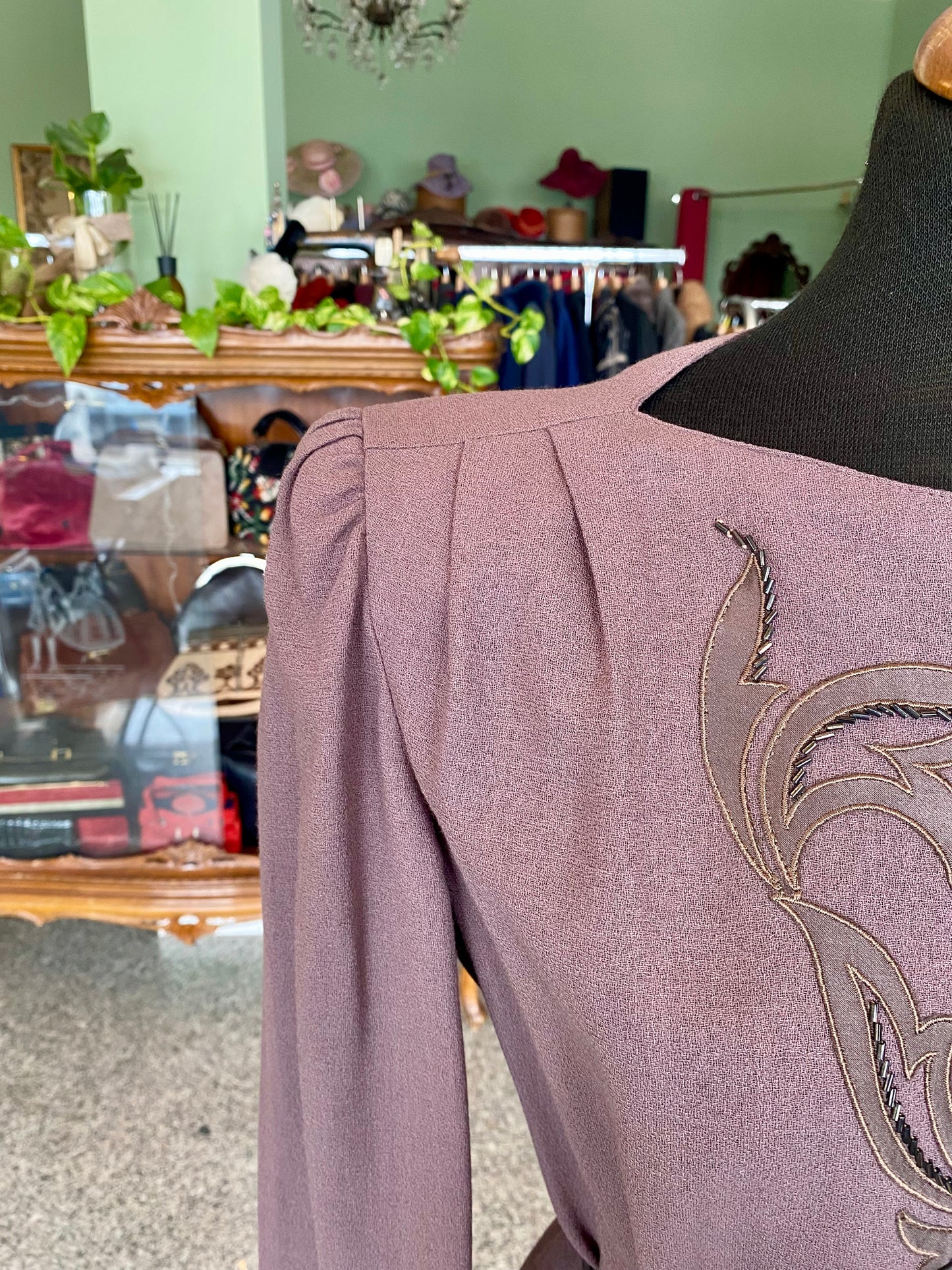 Completo abito + giacca glicine - TG. 46 circa