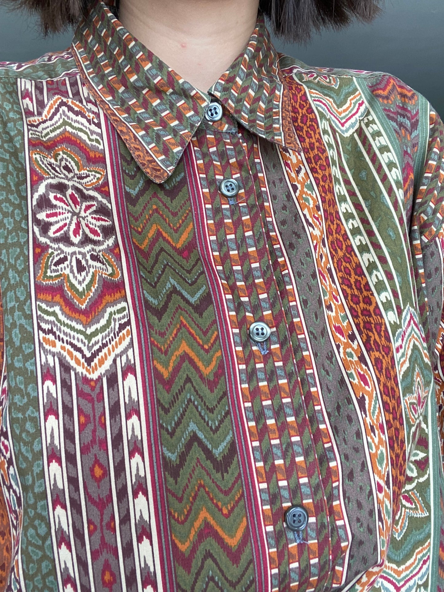 Camicia stampa etnica in cotone - TG. 44/46
