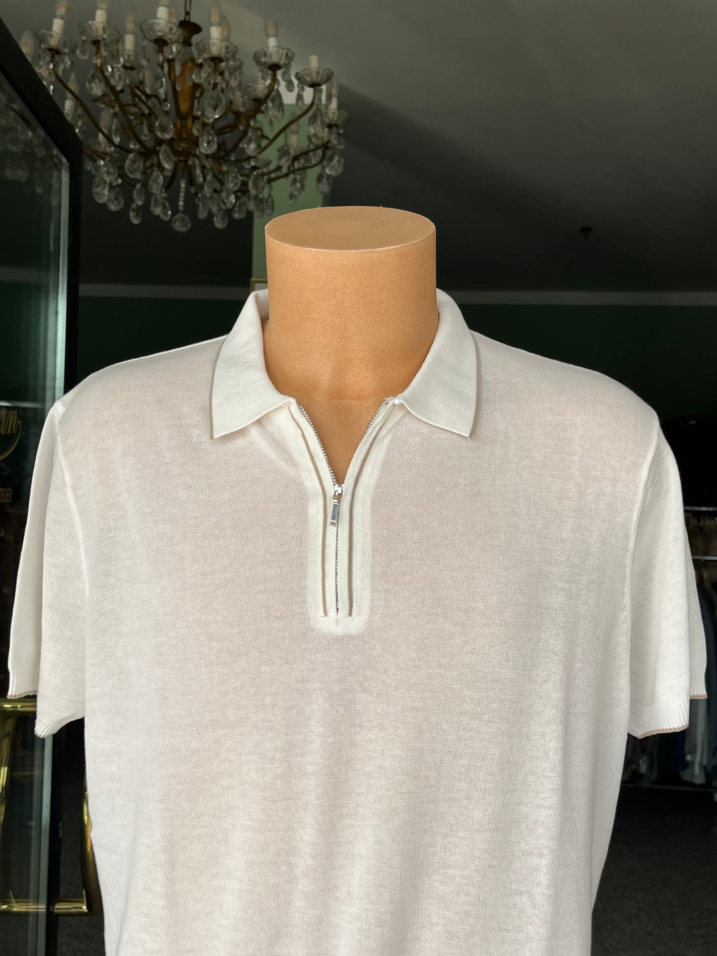 Polo a maniche corte cotone/lino tg. 56-58