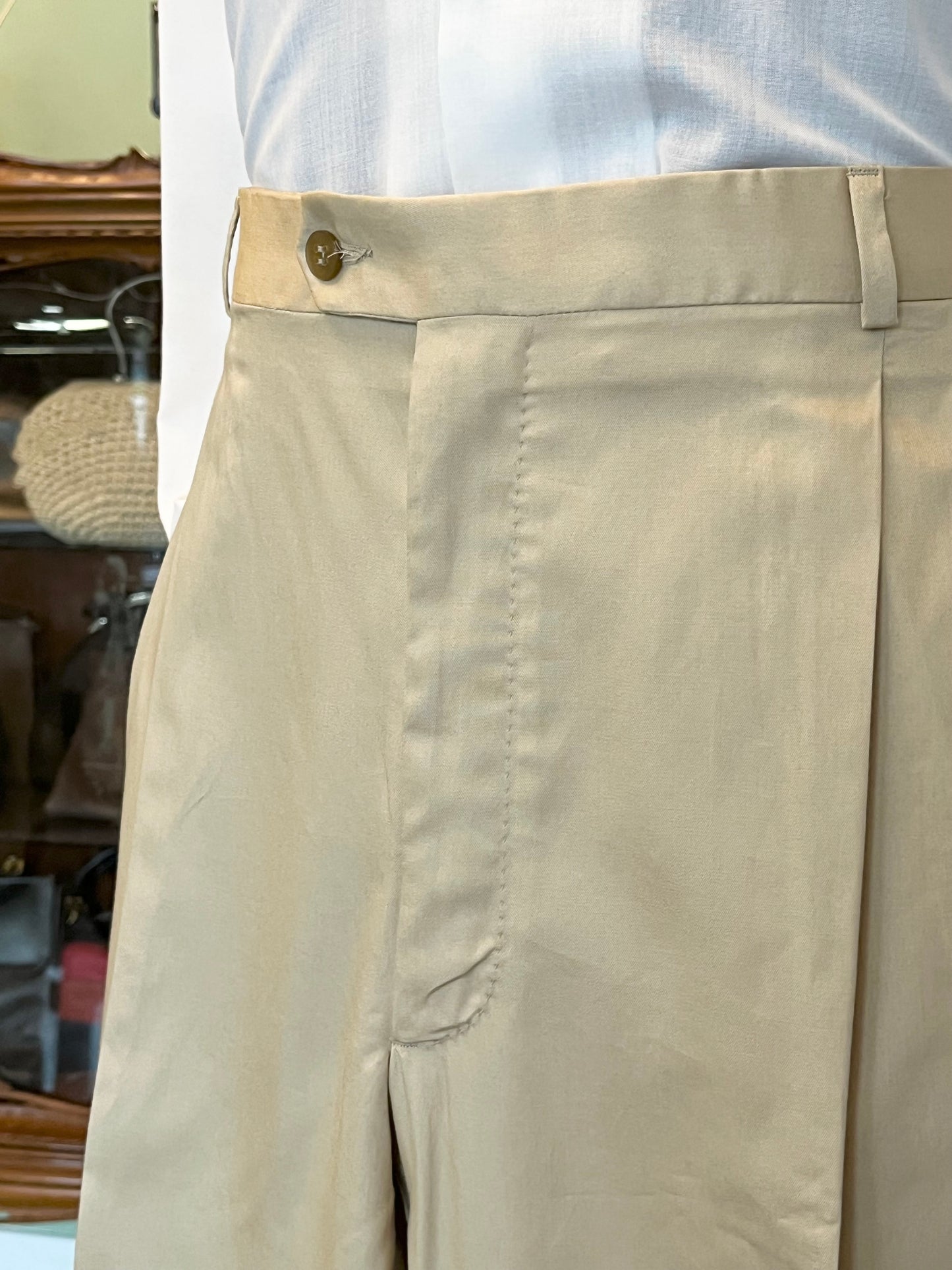 Calzoni in cotone crema tg. 56