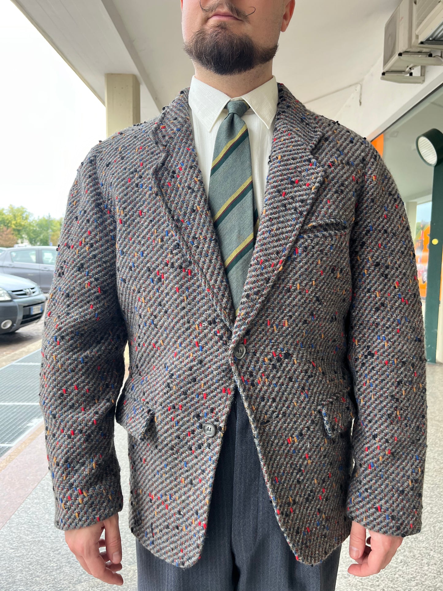 Giacca anni '80 in tweed tg. 50
