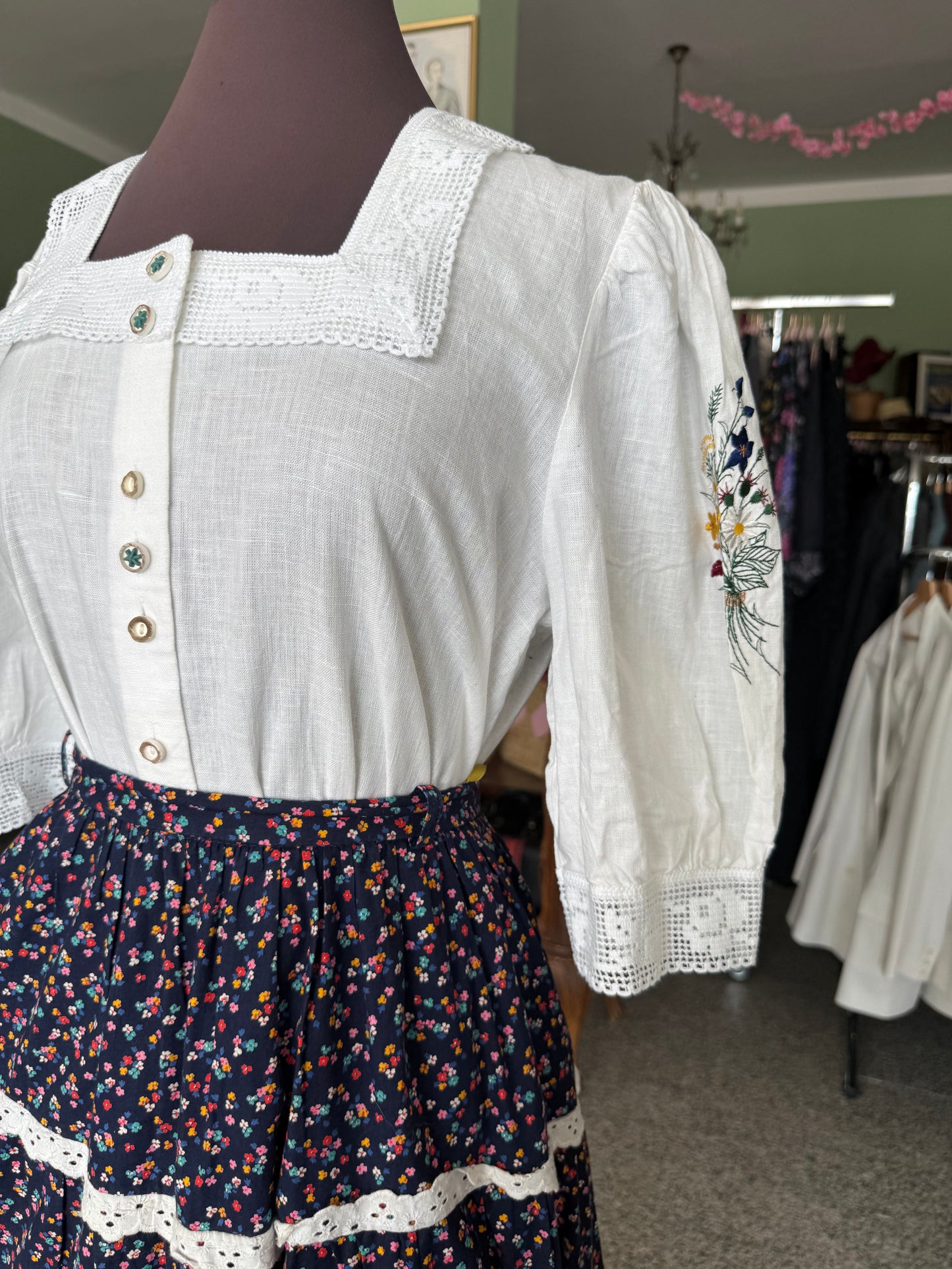 Camicia tirolese in cotone - TG. 42/44