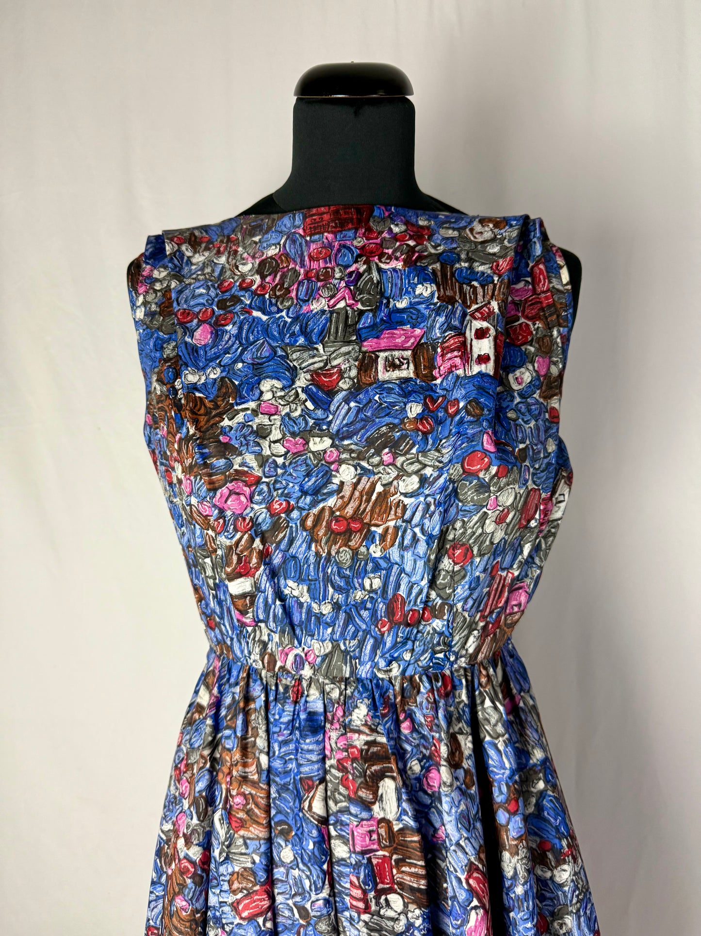 Abito anni ‘50 “Stampa Liberty Blu” – TG. 36