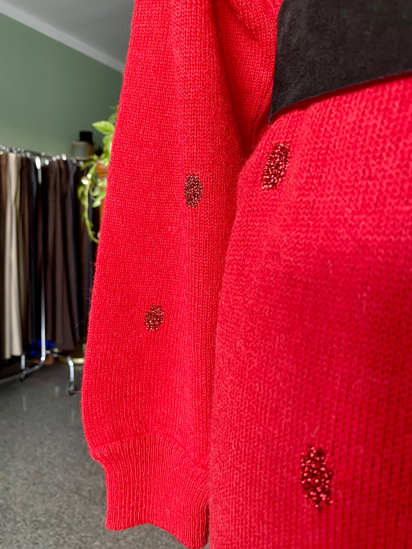 Abito rosso in maglia di lana - TG. 40/42