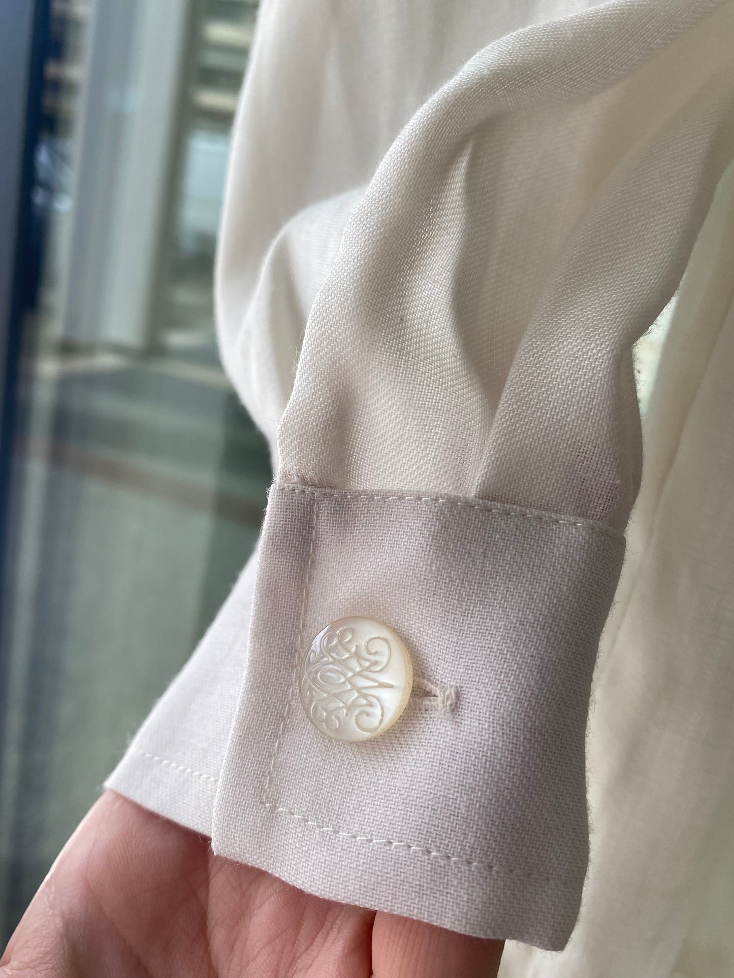 Camicia bianca fresco lana - TG. 46/48/50