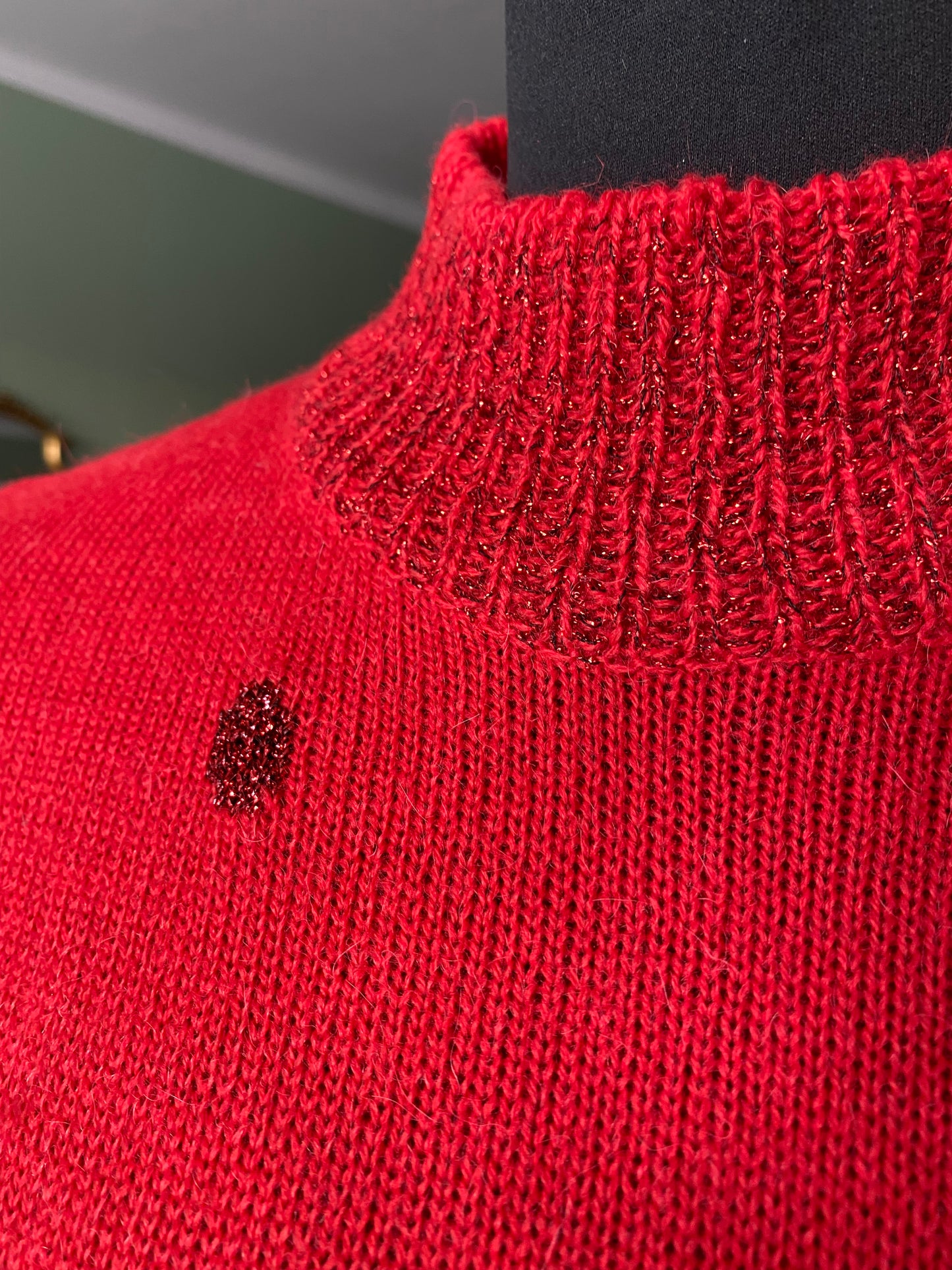 Abito rosso in maglia di lana - TG. 40/42