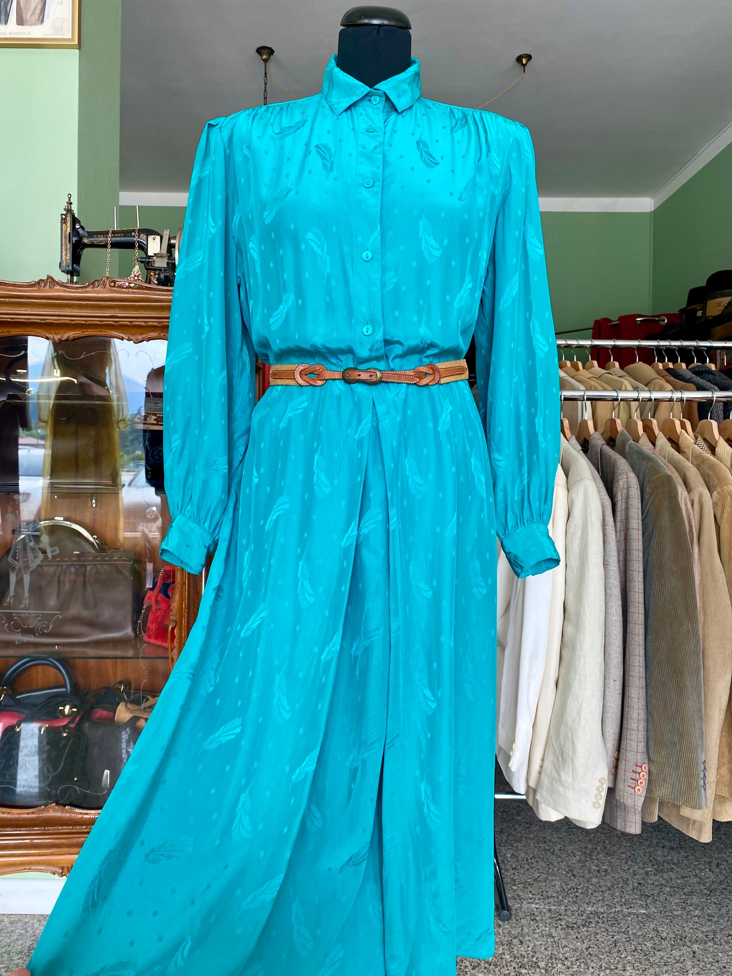 Abito color Tiffany seta - 48/50/52