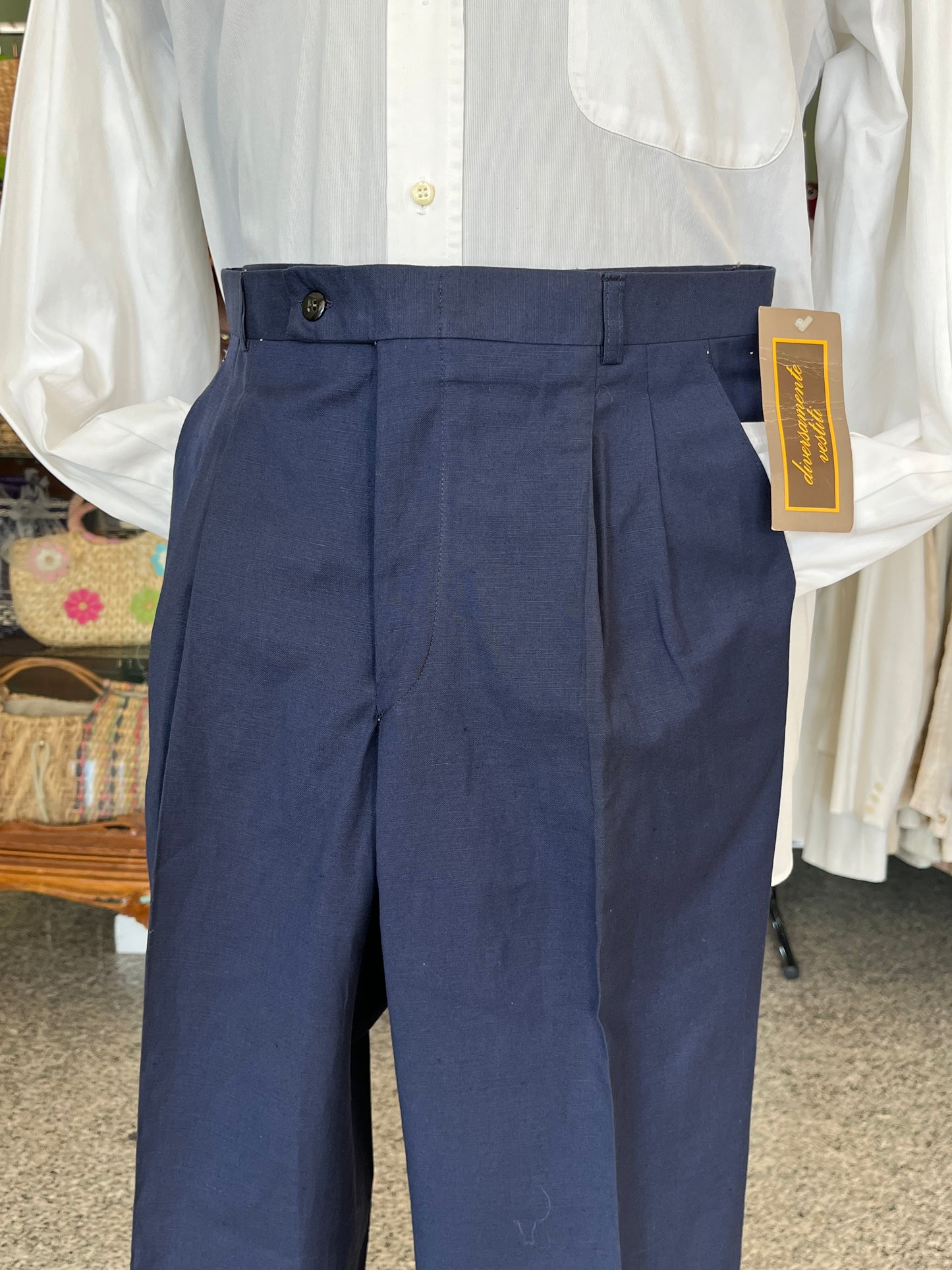 Calzoni in lino/cotone NOS tg. 46