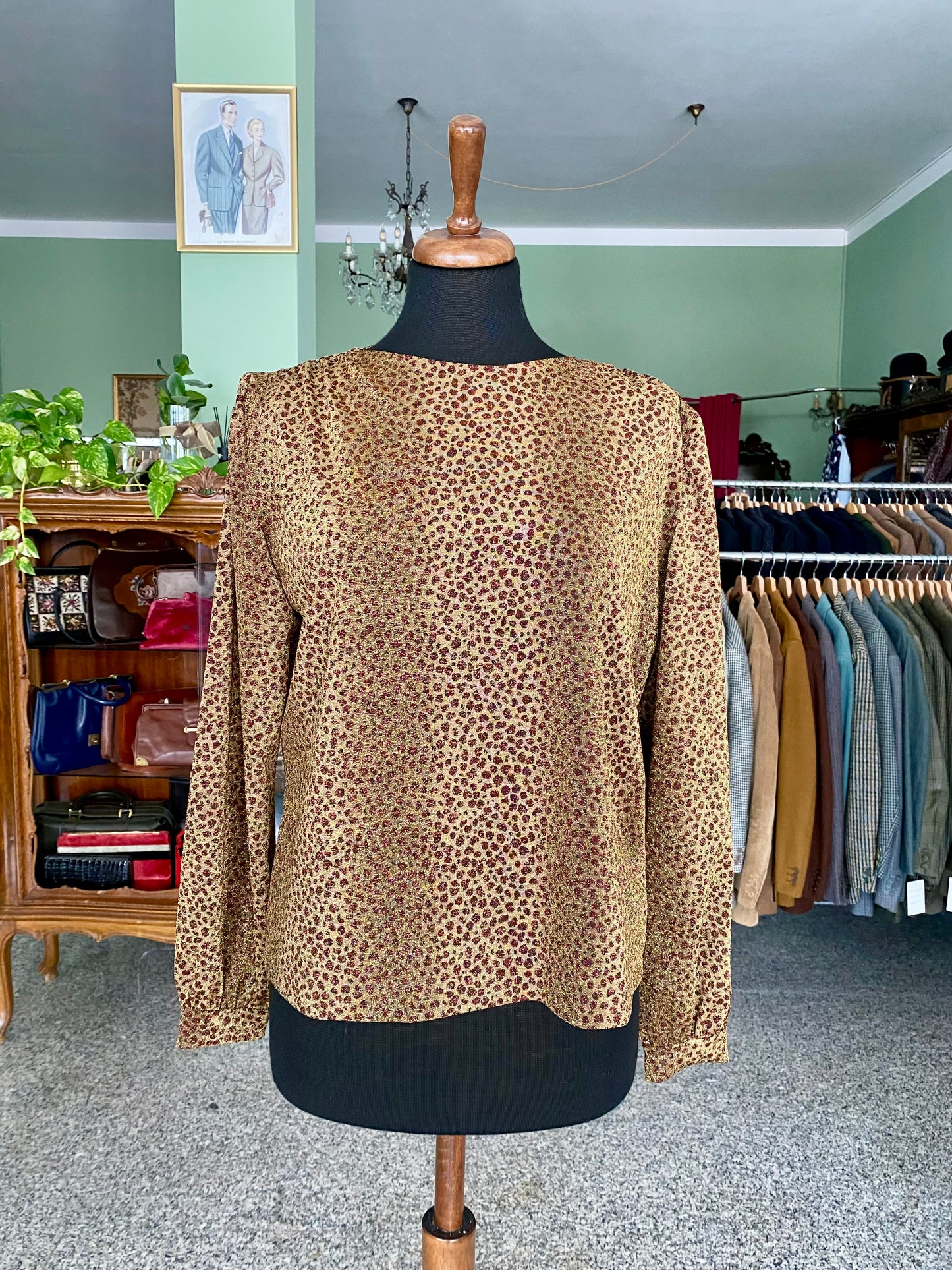 Blusa in lurex leopardata - TG. 44/46
