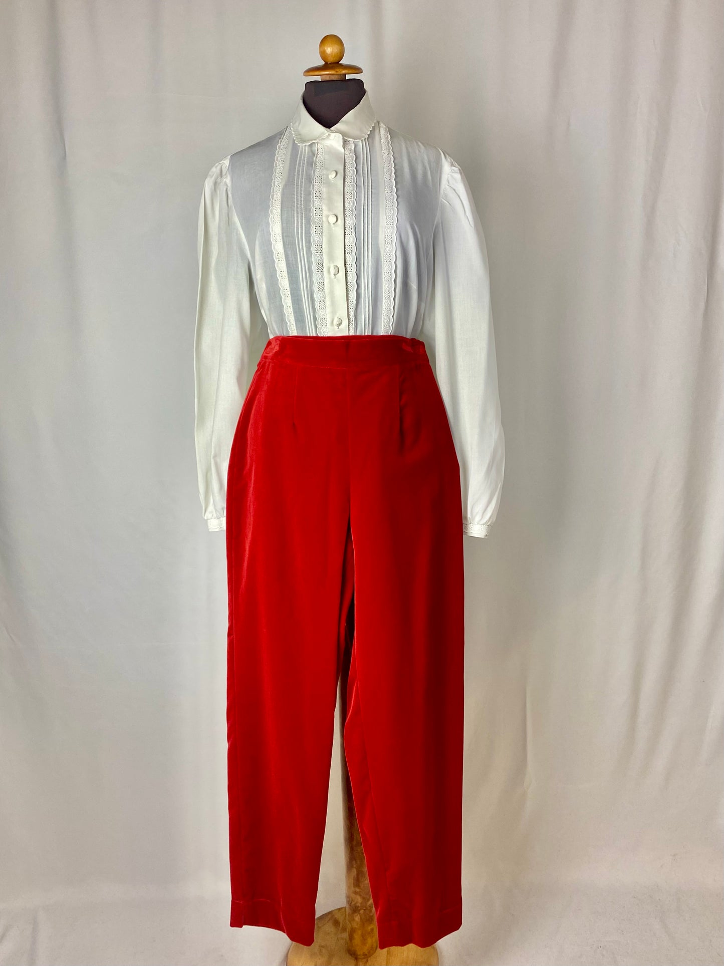 Pantaloni in velluto rosso - TG. 38/40