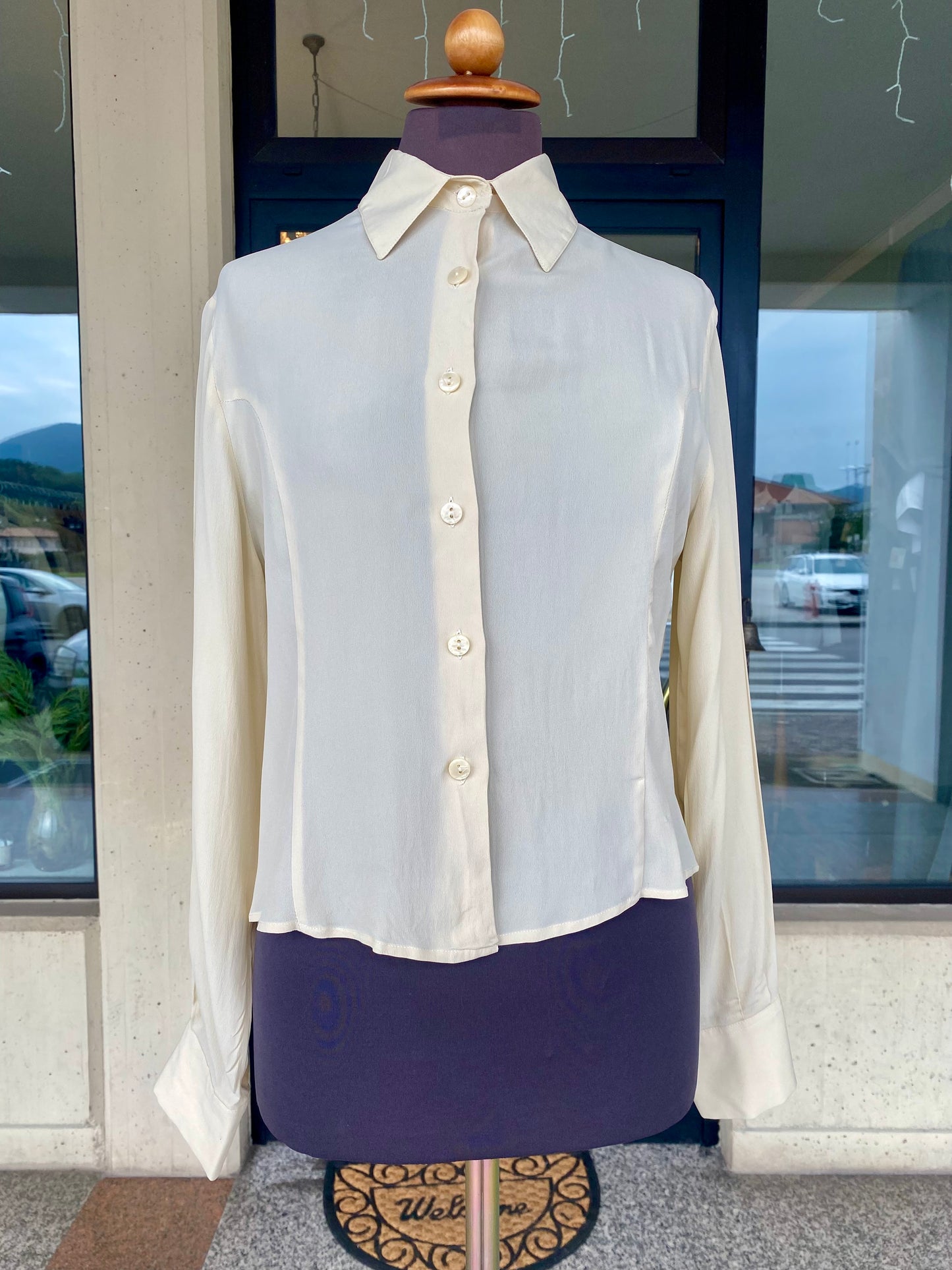 Camicia in seta panna - TG. 38/40