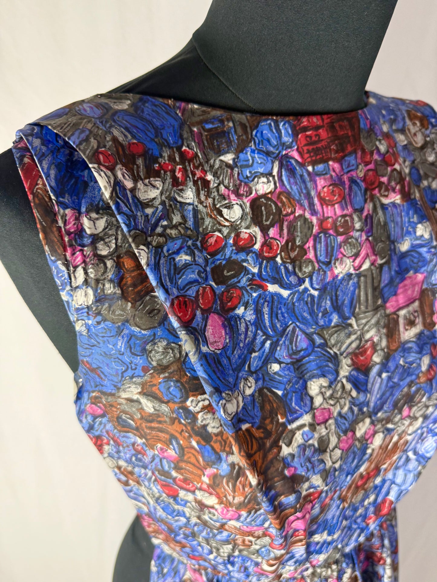 Abito anni ‘50 “Stampa Liberty Blu” – TG. 36