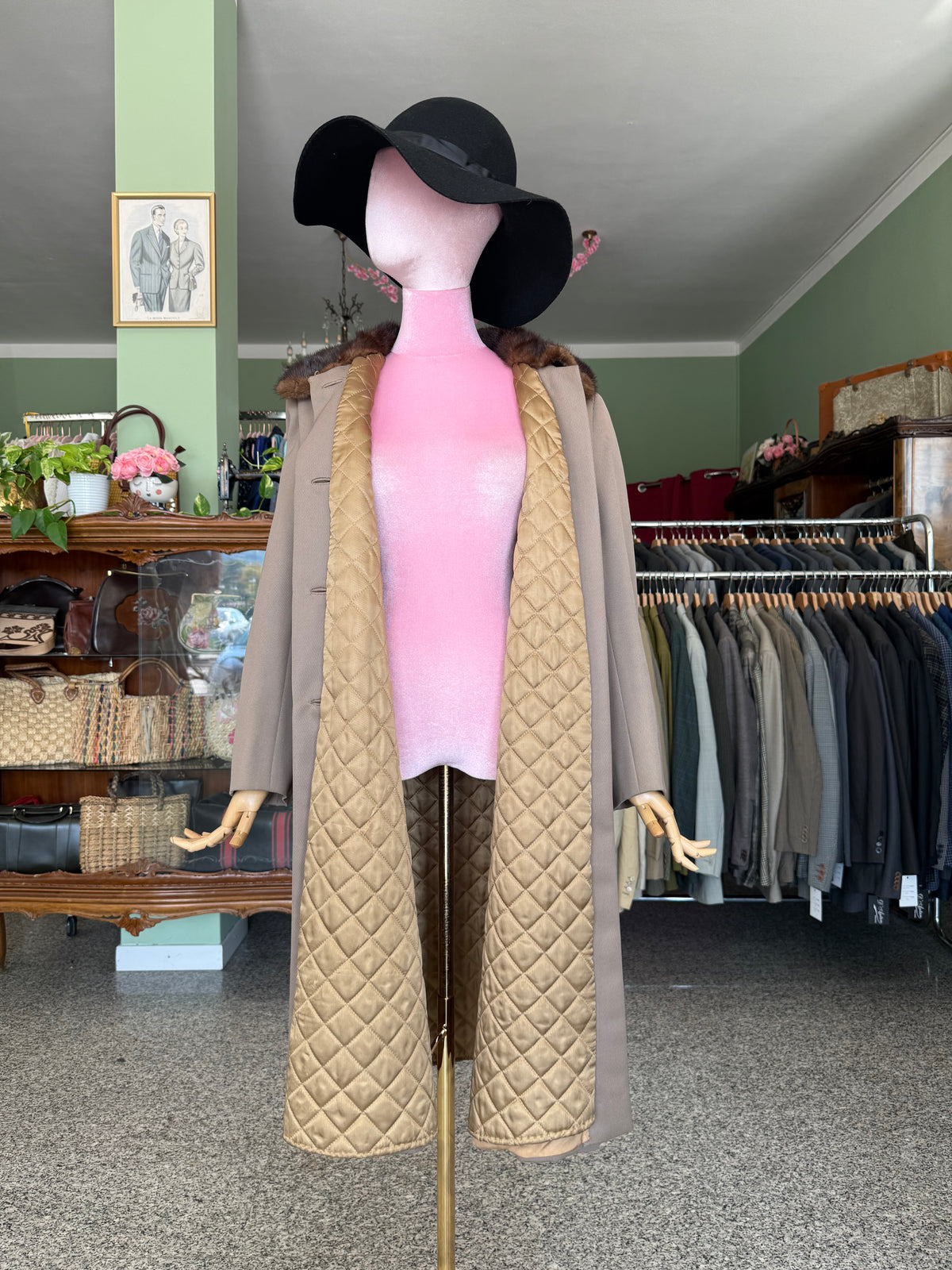 Cappotto sartoriale anni ‘60 tortora - TG. 44/46
