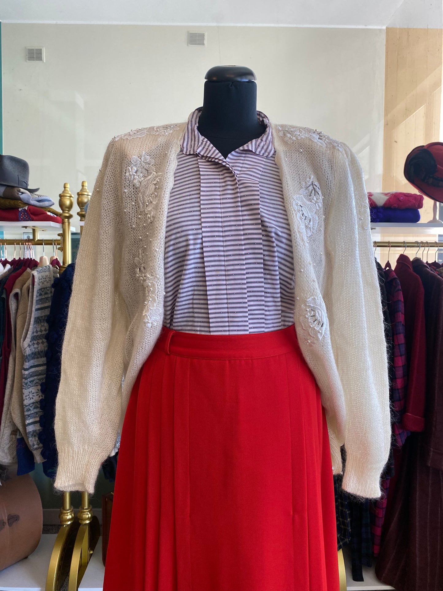 Cardigan con perline