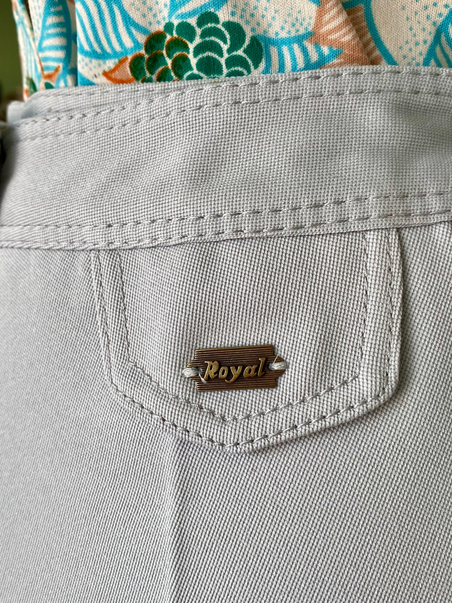 Pantaloni anni ‘70 color grigio chiaro - TG. 36