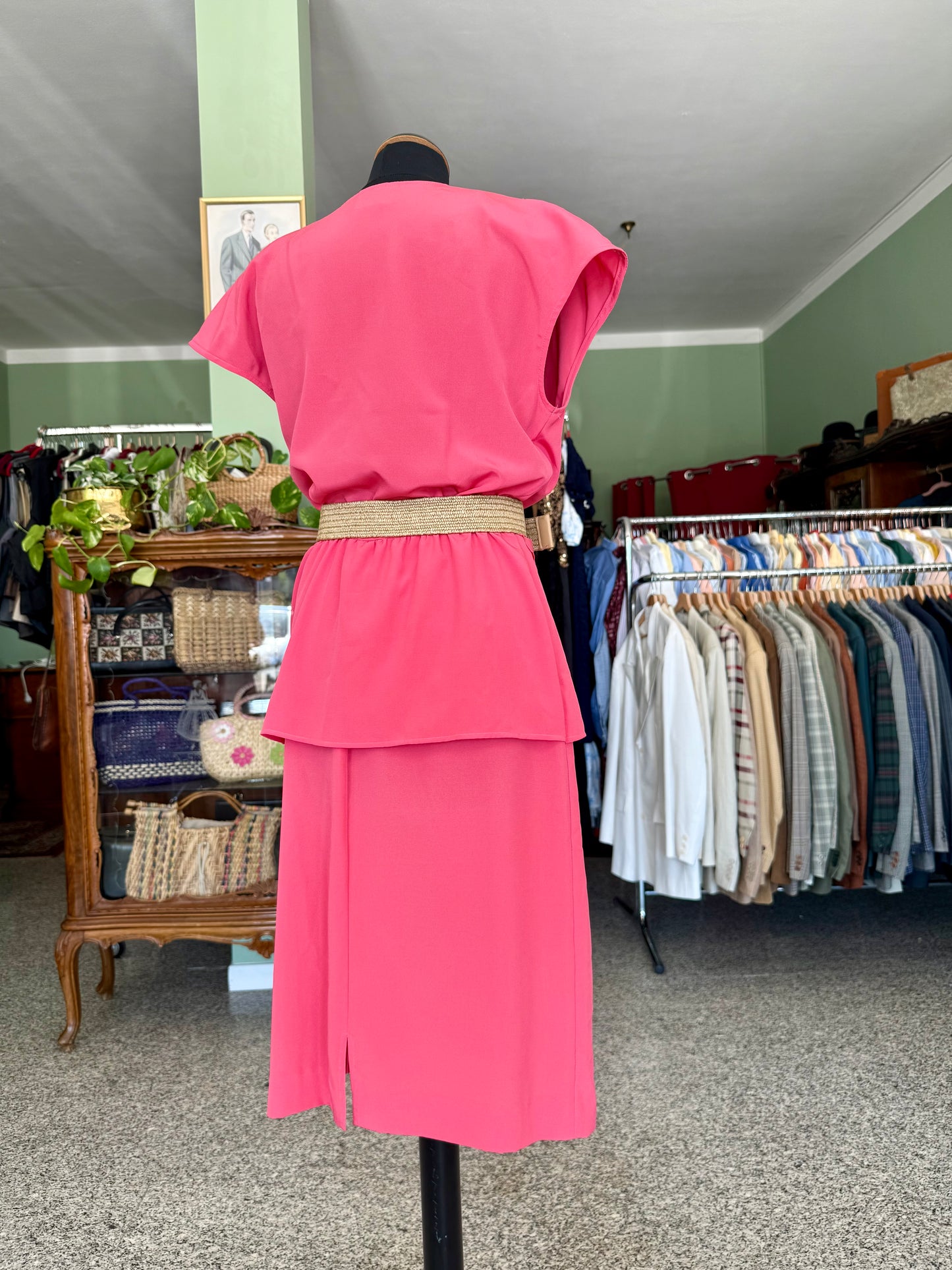 Abito con peplum color magenta - TG. 40/42