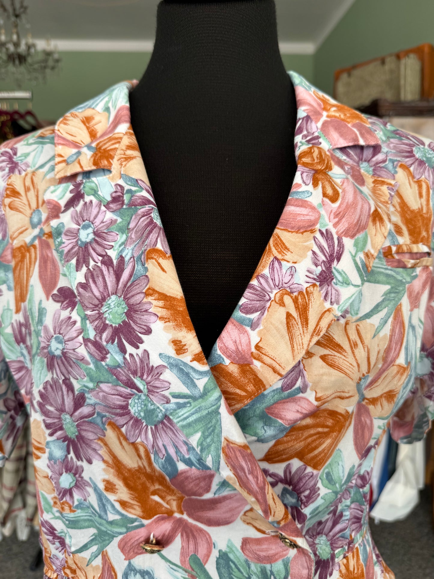Camicia in cotone con stampa floreale - TG. 44/46