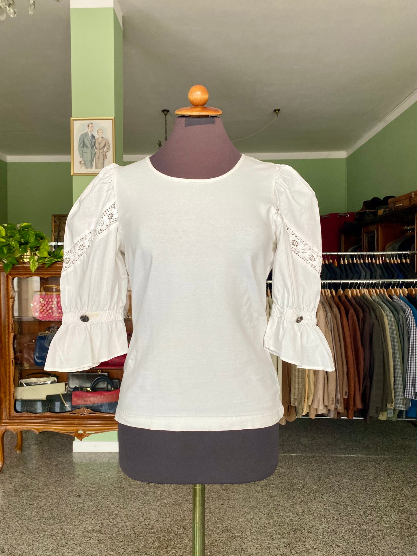 Blusa tirolese in cotone - TG. 38/40