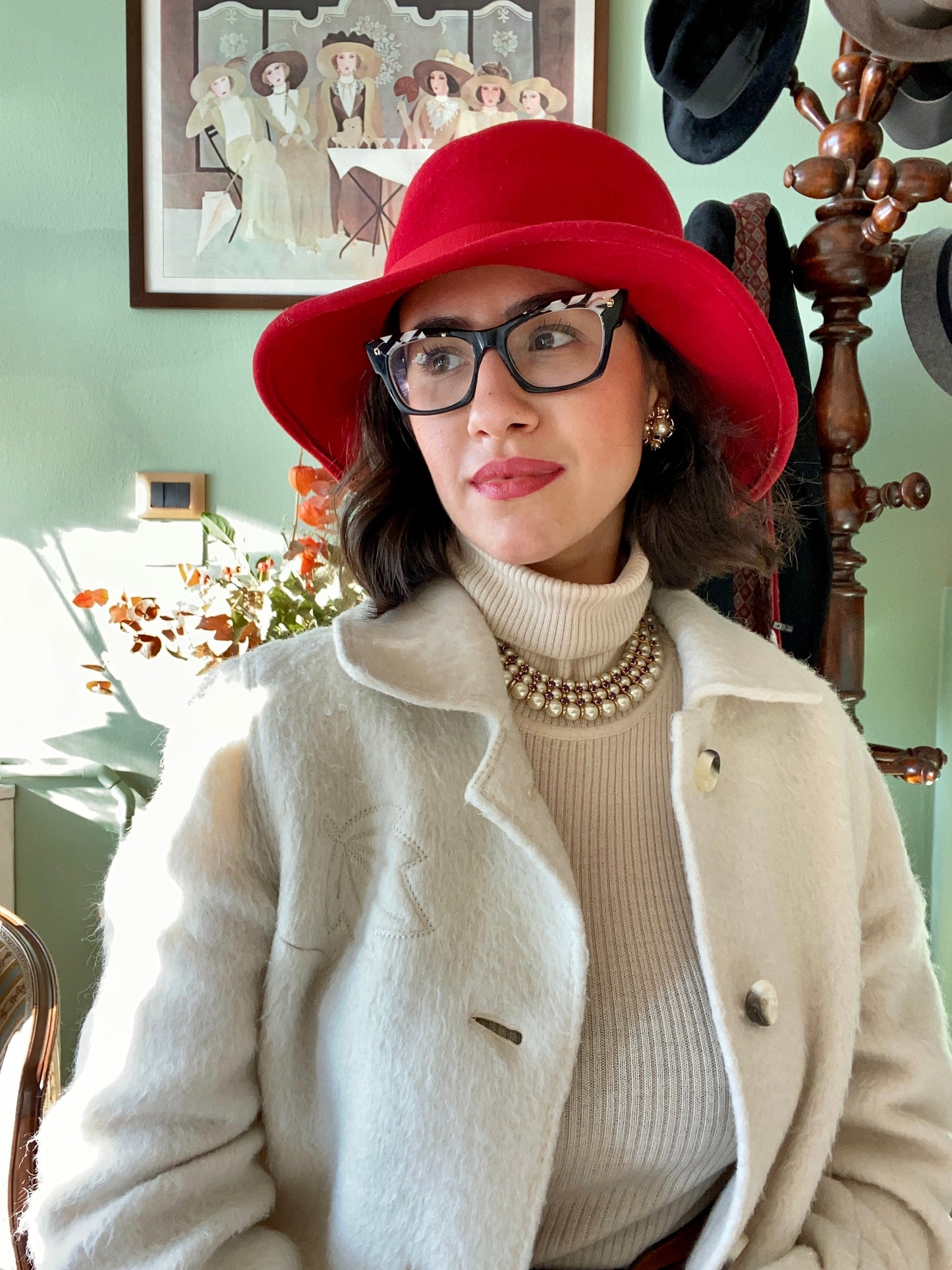 Cappello in lana rosso