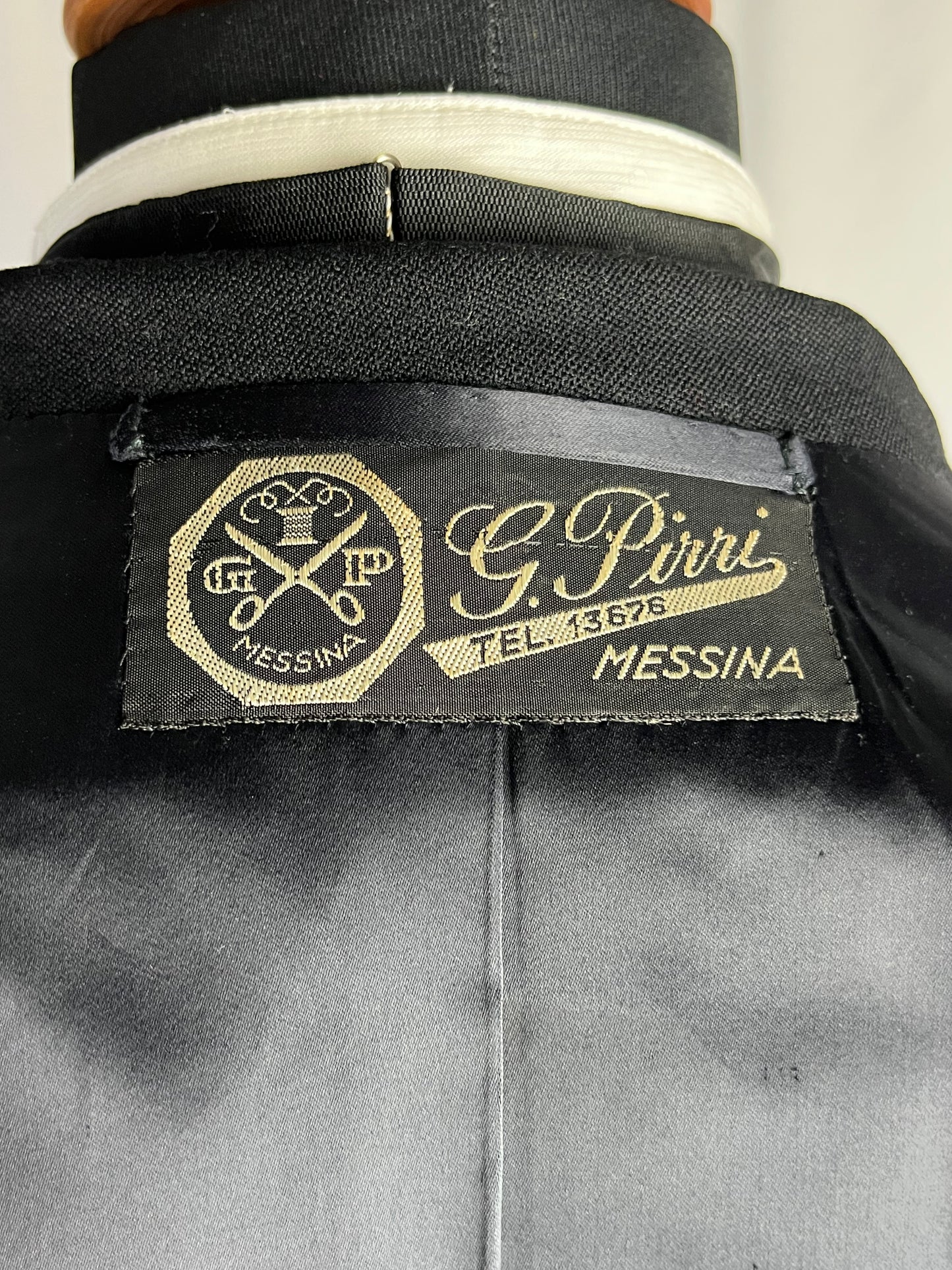 Smoking sartoriale tre pezzi anni ‘40 tg. 54-56