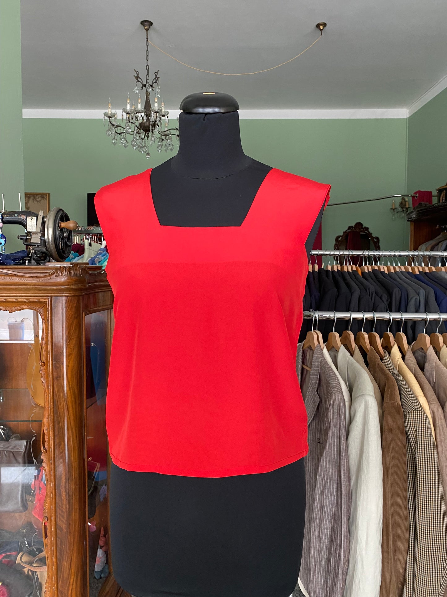 Blusa rossa crop- TG. 38/40