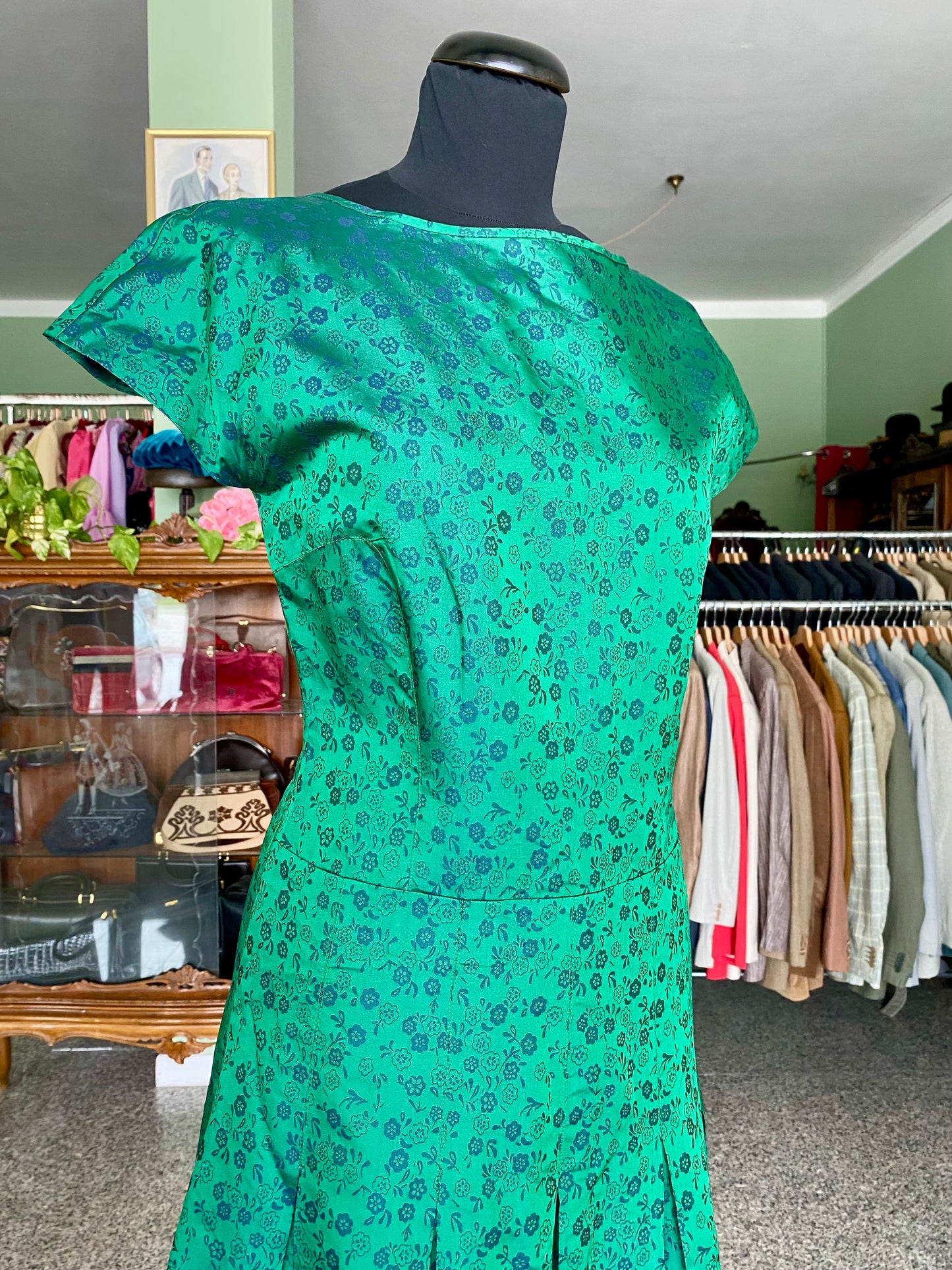 Abito anni ‘80 verde smeraldo - TG. 40
