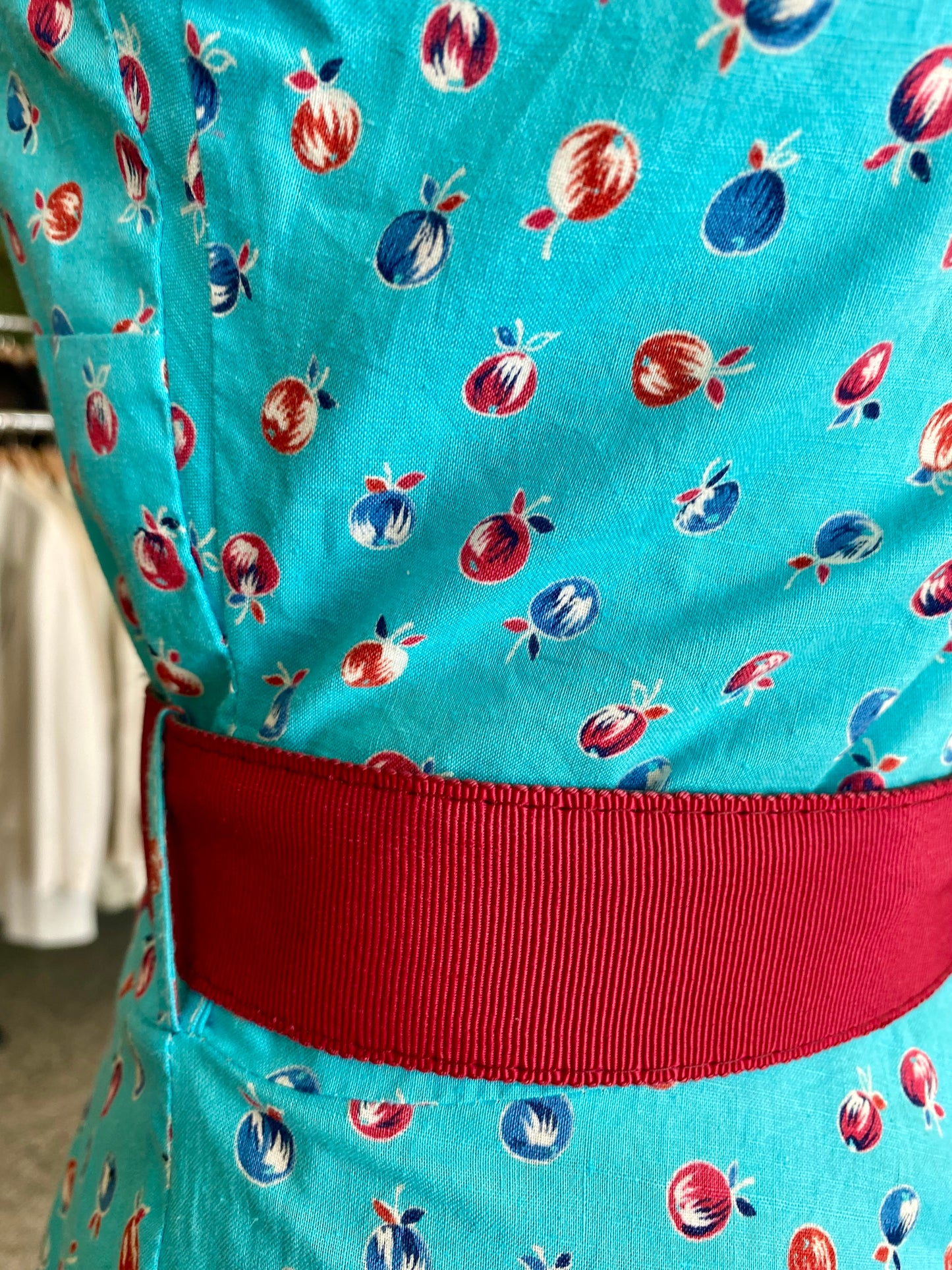 Cherry Bomb – Abito anni '70 in cotone stampato - TG. 36/38