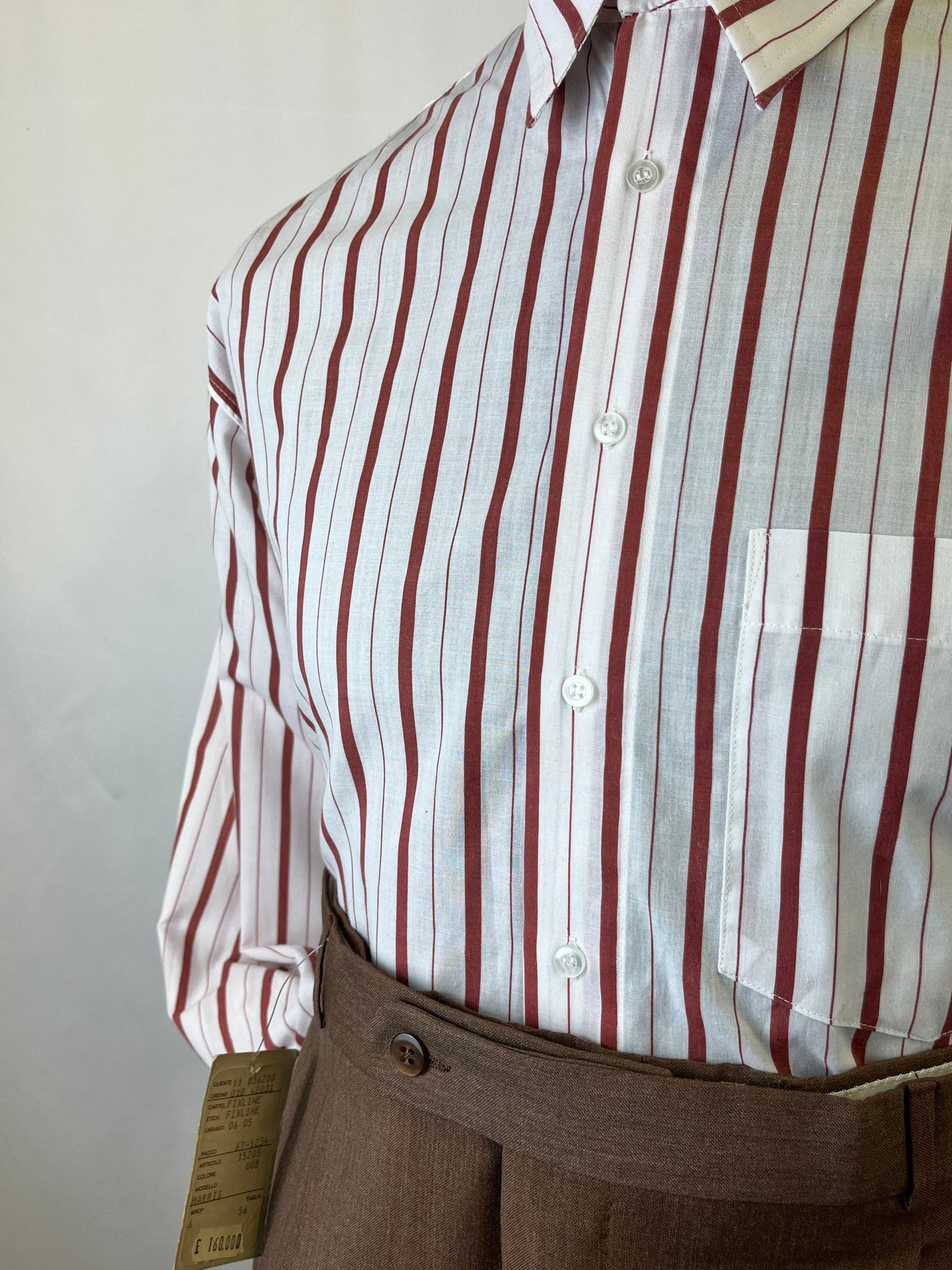 Camicia a righe mattone tg. M-L