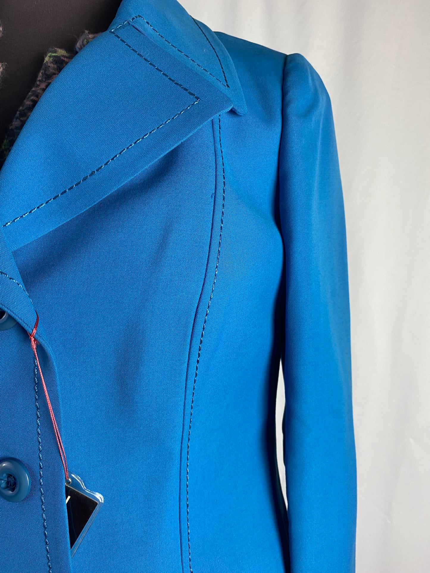 Cappotto anni ‘70 azzurro - nuovo fondo di magazzino - TG. 40/42