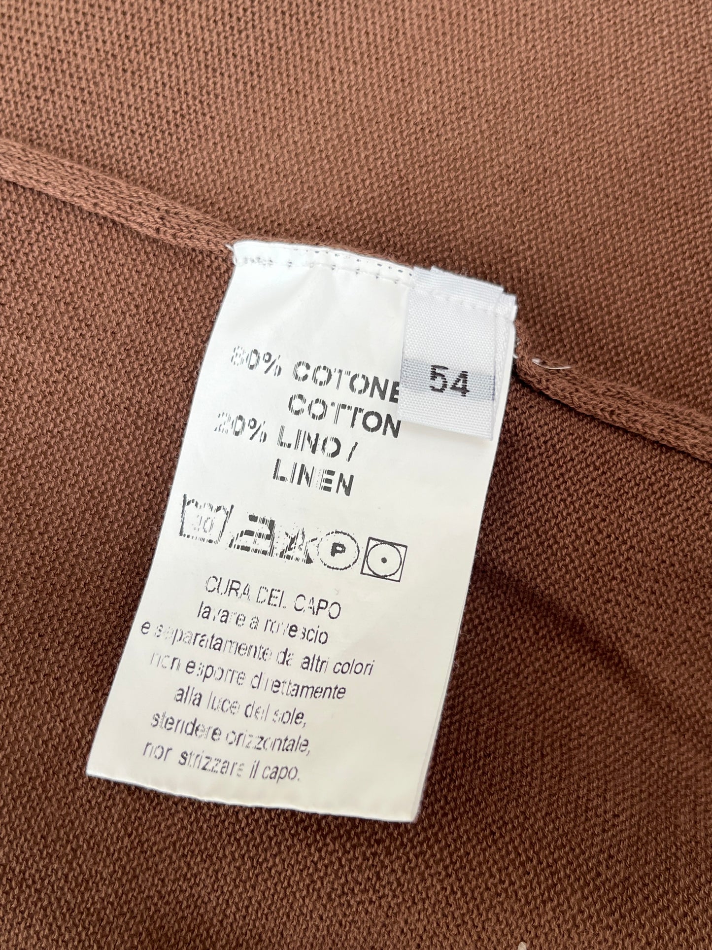 T-shirt a maniche corte cotone/lino tg. 50