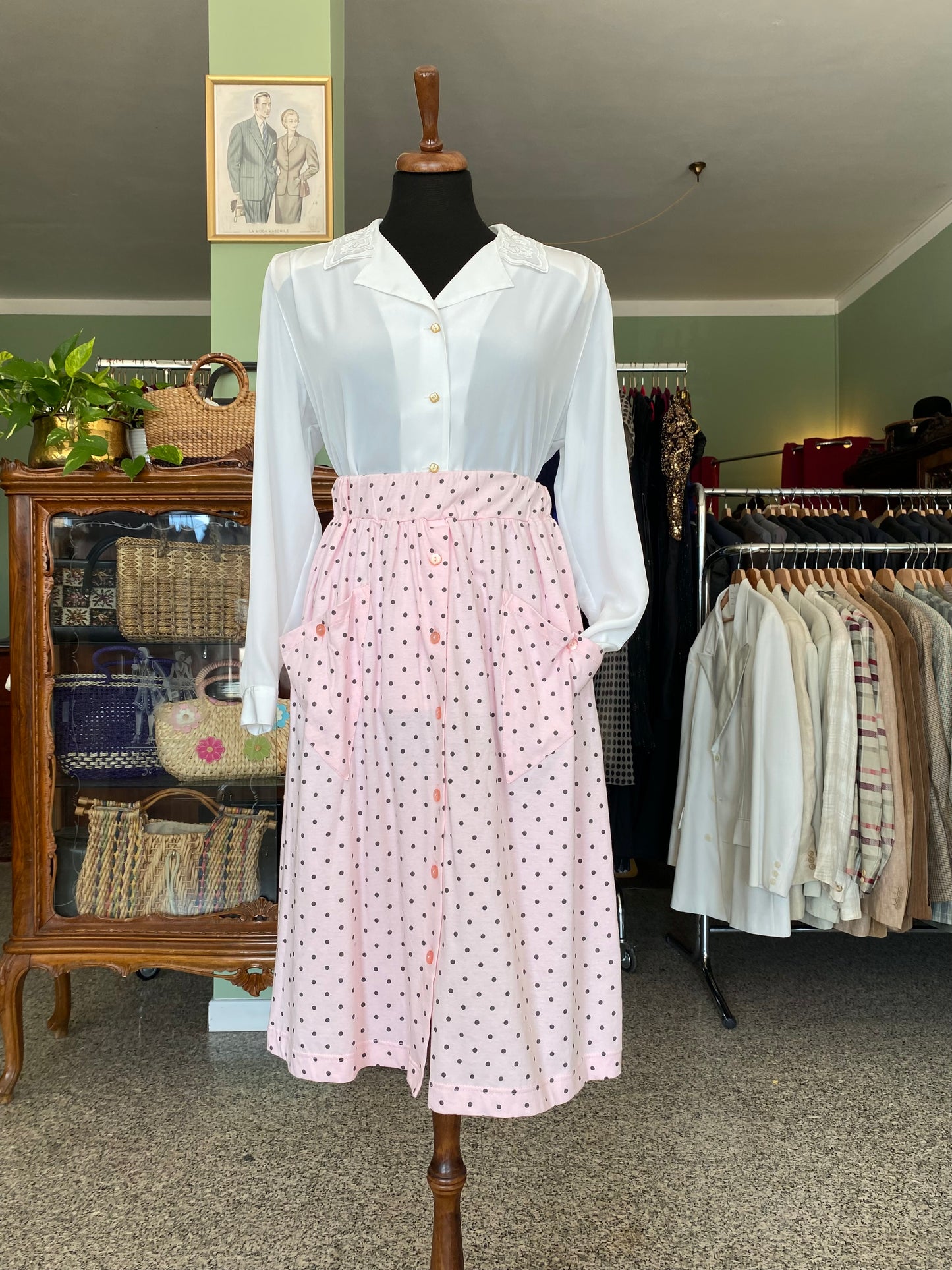 Camicia classica con colletto ricamato - TG. 44/46