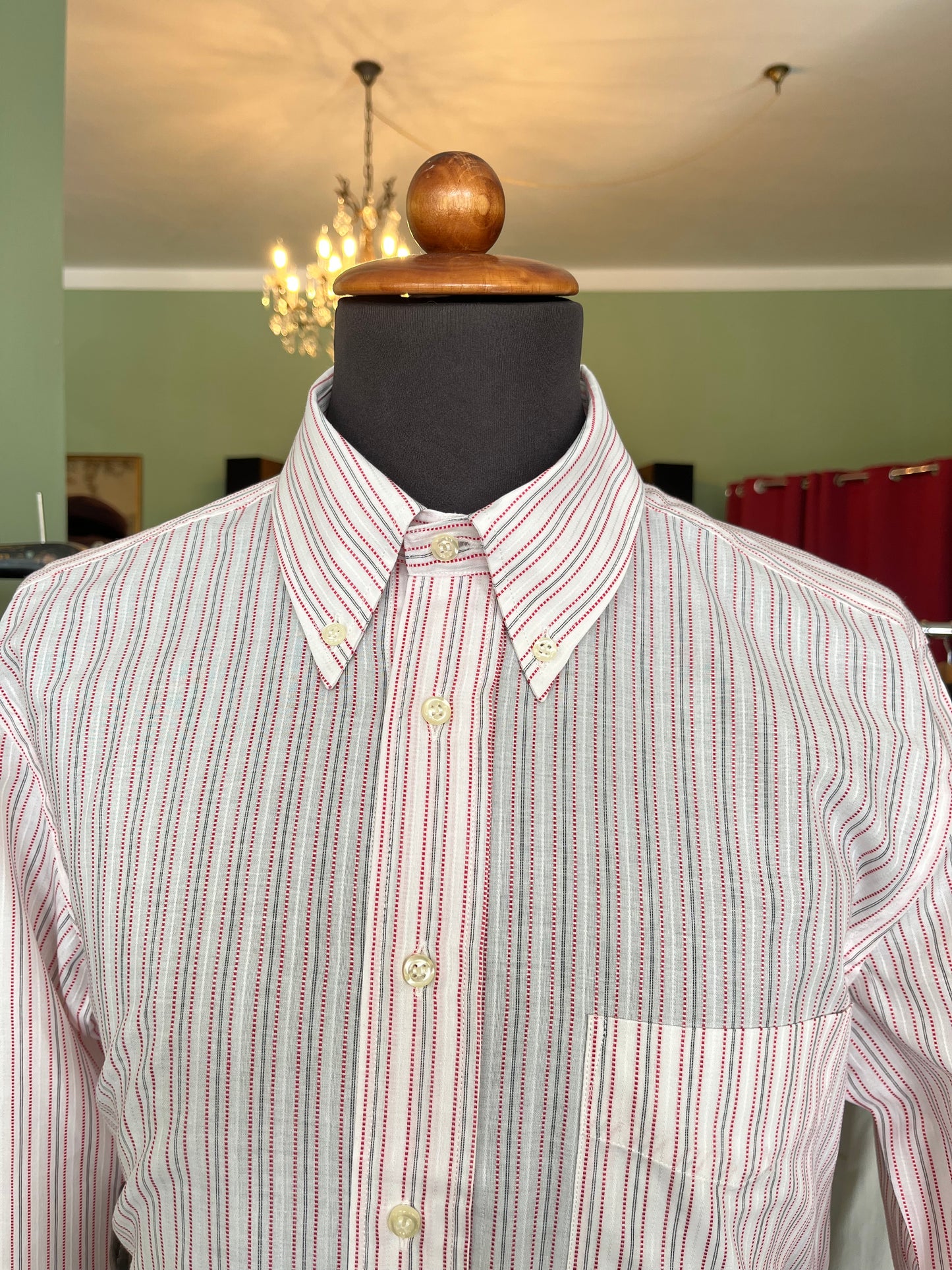 Camicia anni ‘80 bianca e rossa tg. M