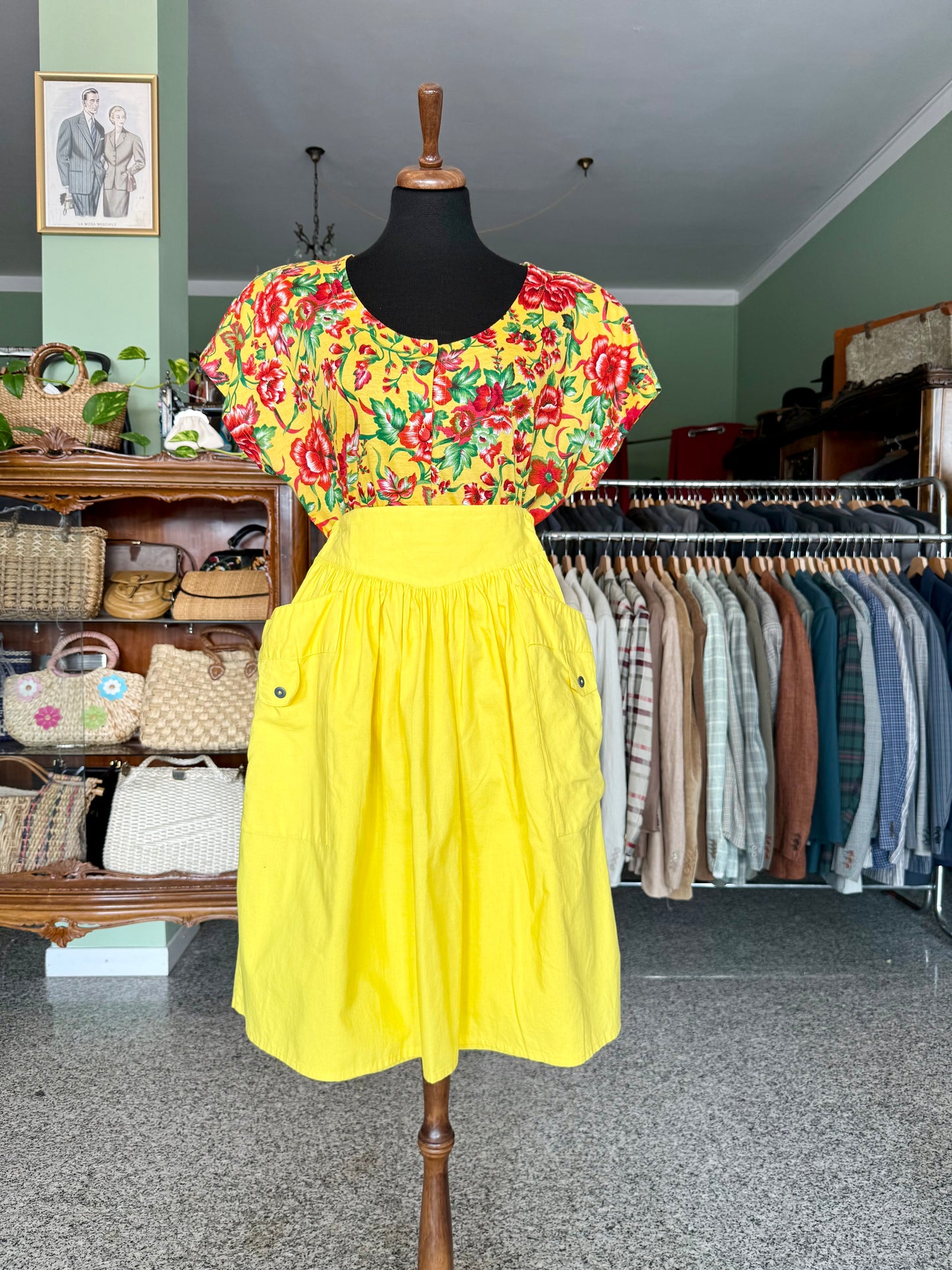 Blusa in cotone con stampa floreale - TG. 46 circa
