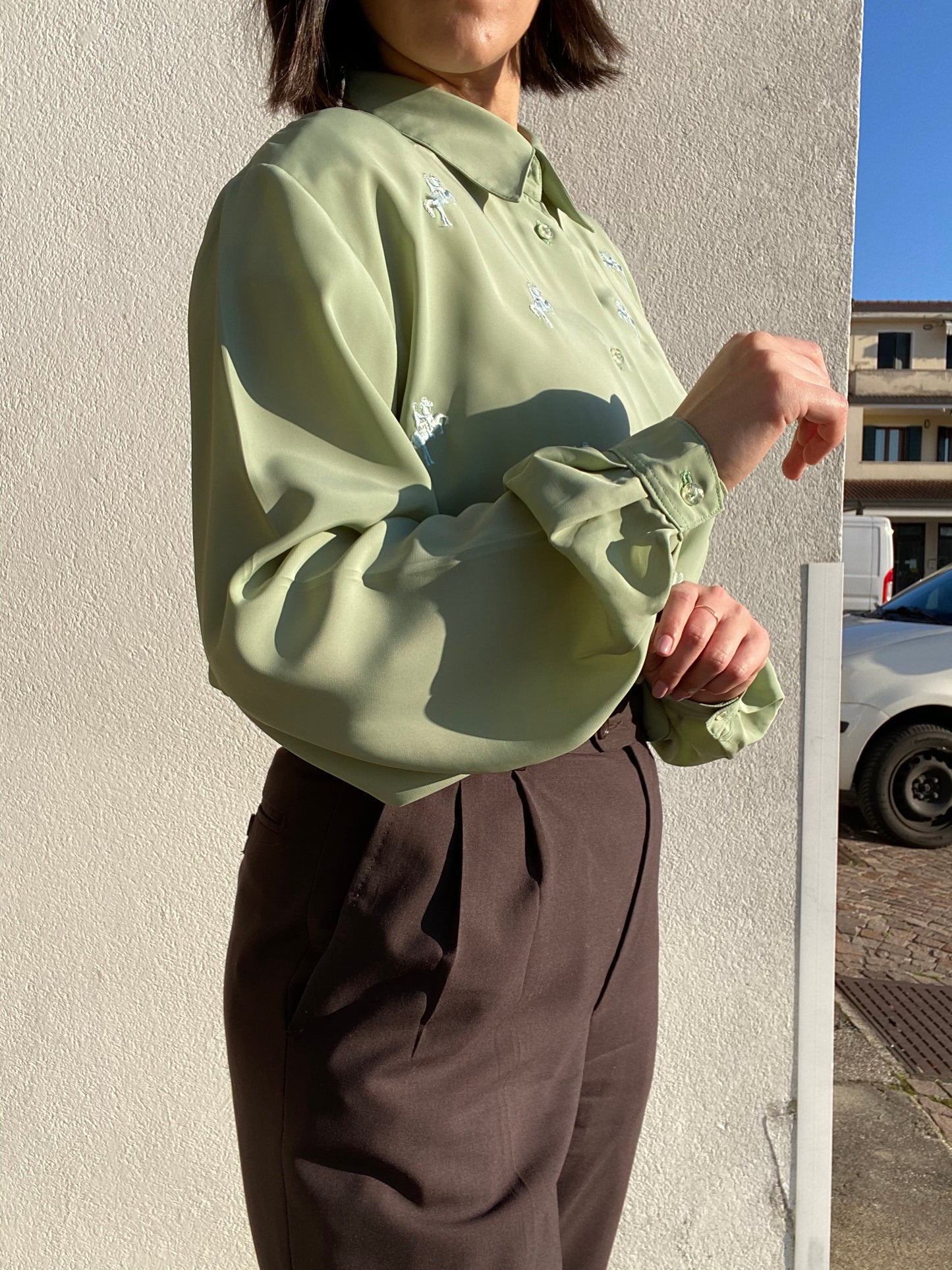 Camicia verde pastello - TG. 46/48/50/52