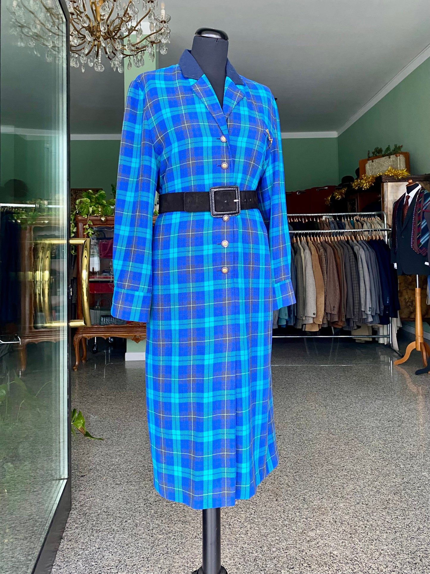 Abito tartan blu - TG. 44/46