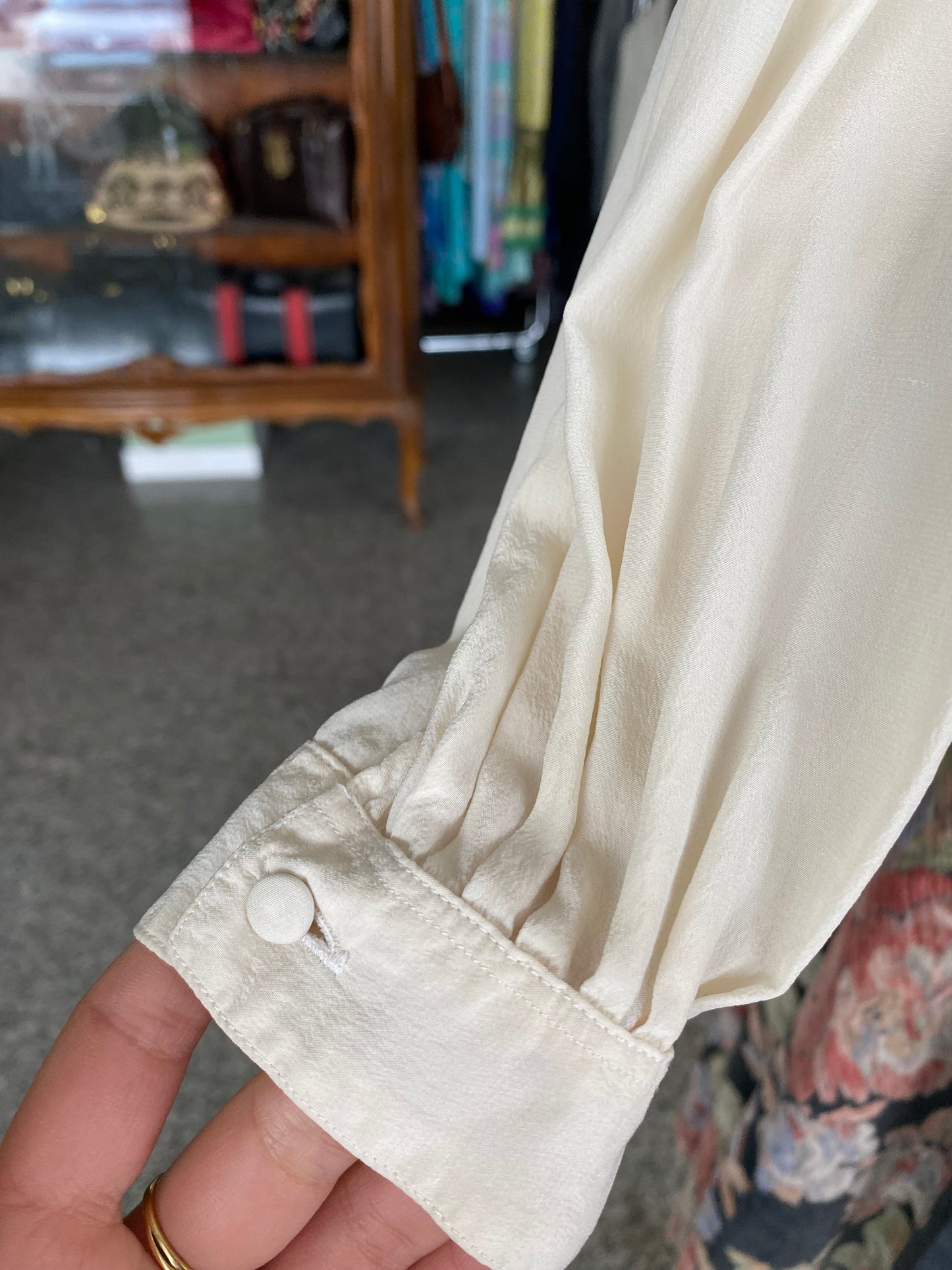 Camicia panna in 100% seta - TG 44/46 circa